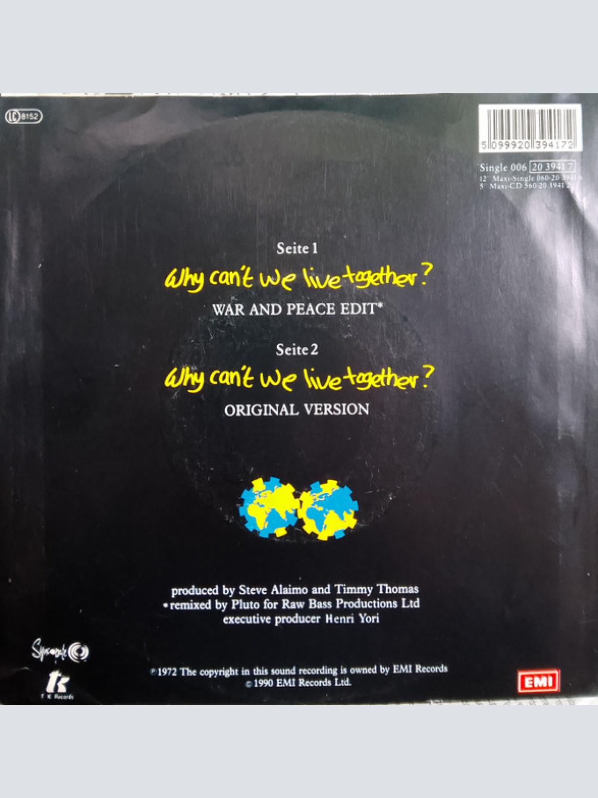 Vinyl / Timmy Thomas - Why Can't We Live Together? (1990 Remix)