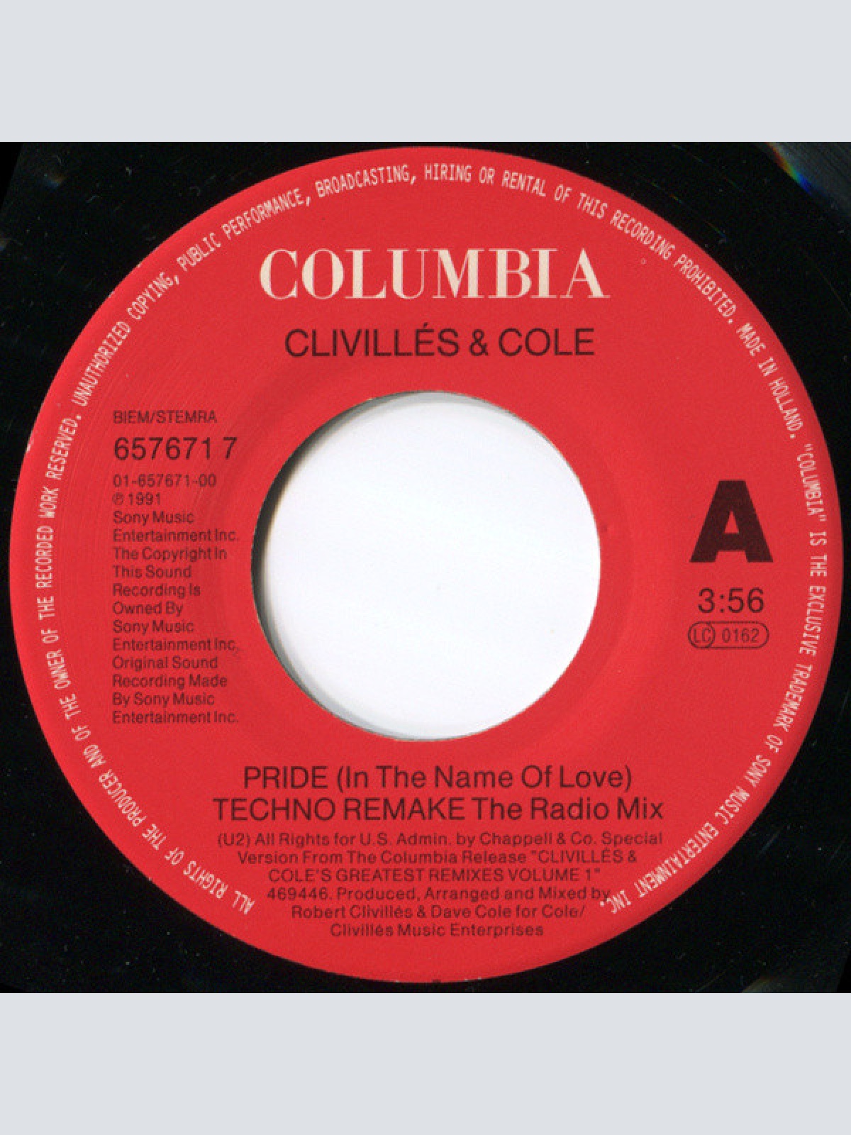 Vinyl / Clivillés & Cole - Pride (In The Name Of Love)