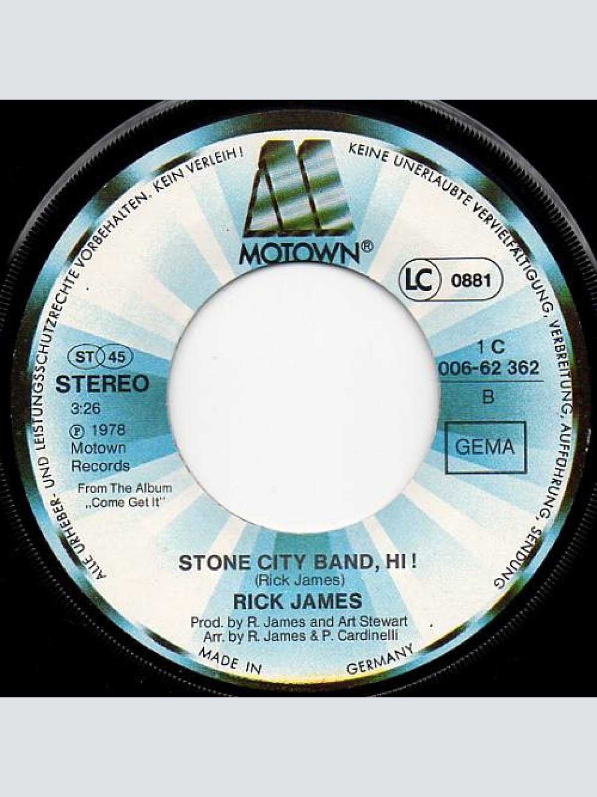 Vinyl / Rick James - High On Your Love Suite