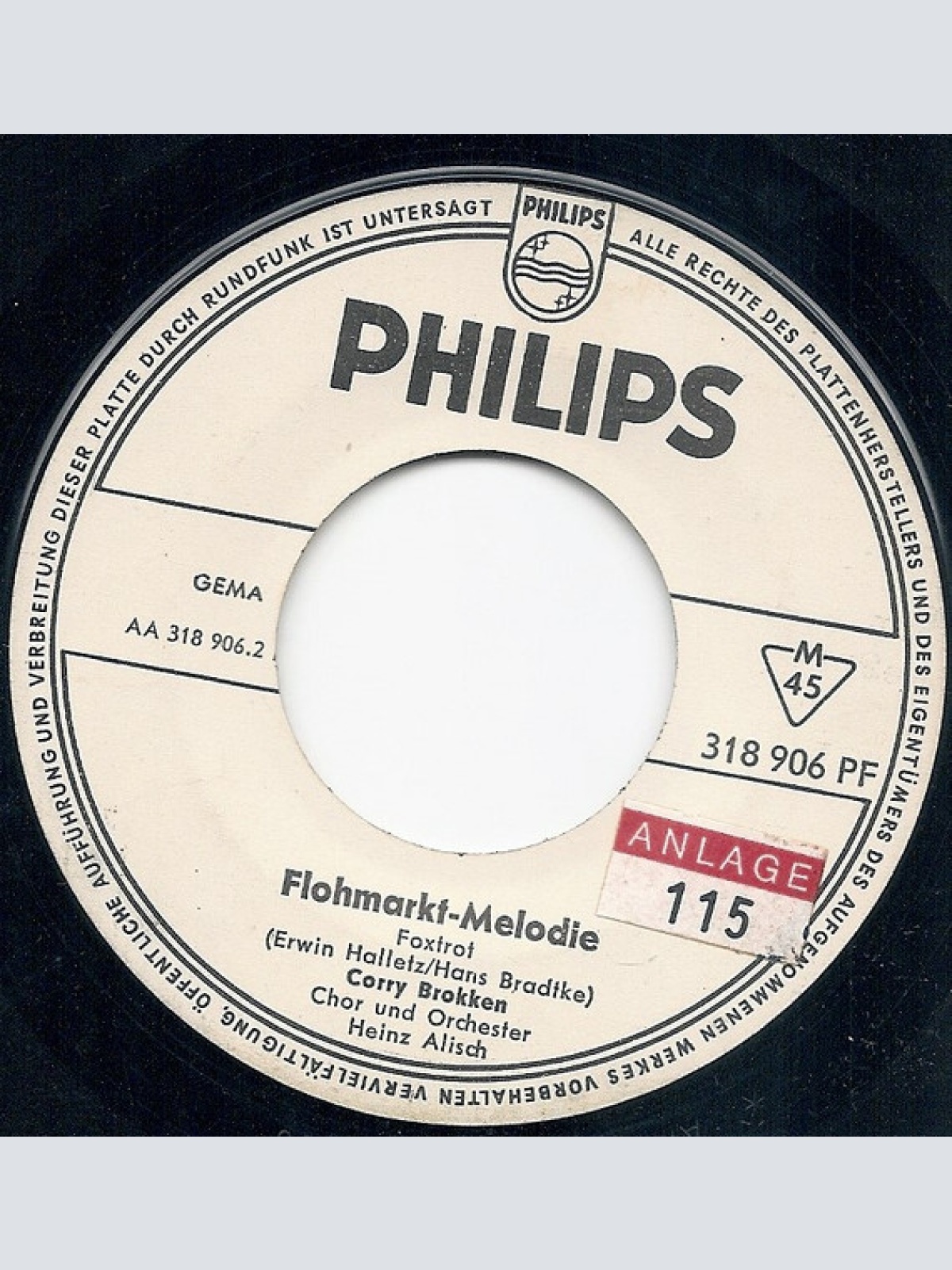 Vinyl / Corry Brokken - Glück Und Glas / Flohmarkt-Melodie