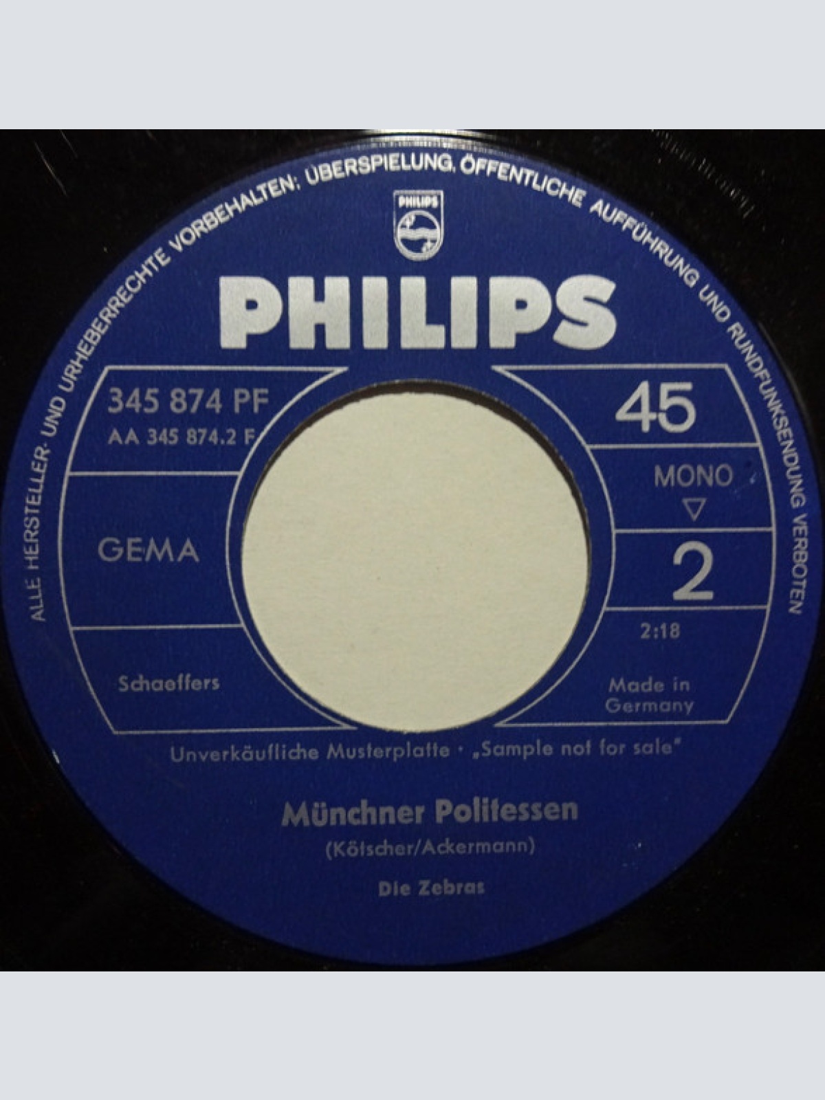 Vinyl / Die Zebras - Kavalier Der Straße