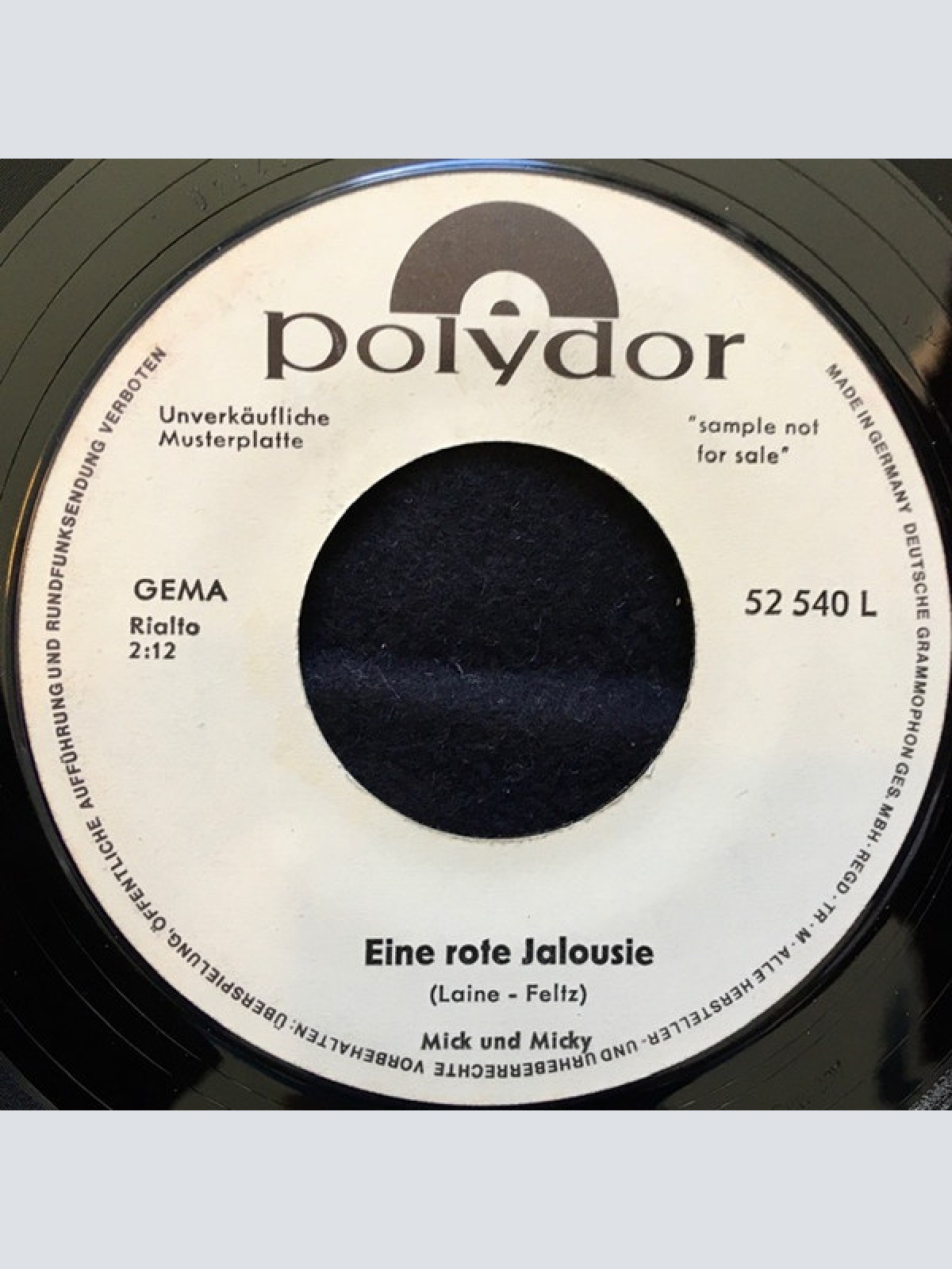 Vinyl / Mick Und Micky - Eine Rote Jalousie / Sweet Sweet