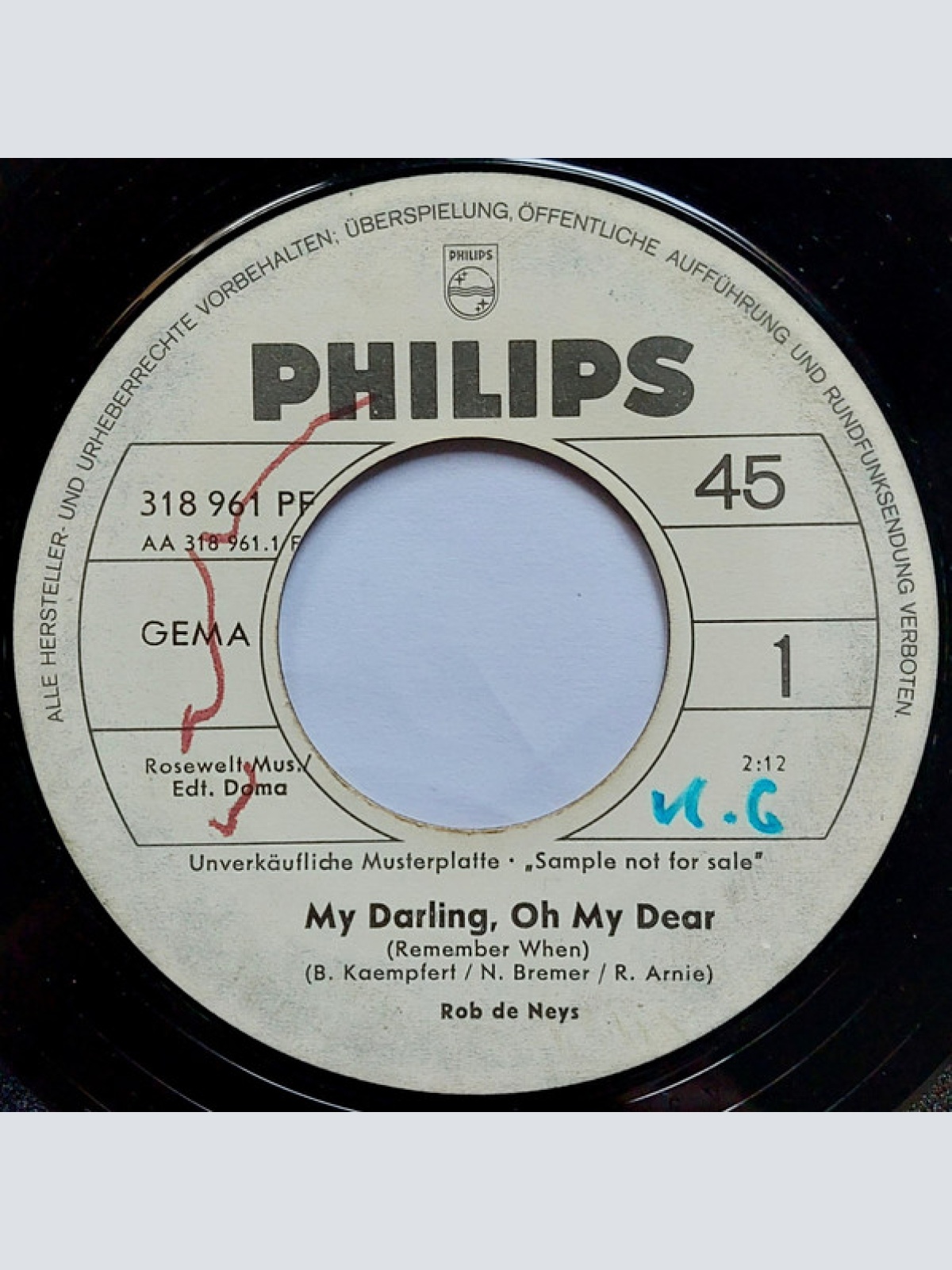 Vinyl / Rob de Neys* - My Darling, Oh My Dear