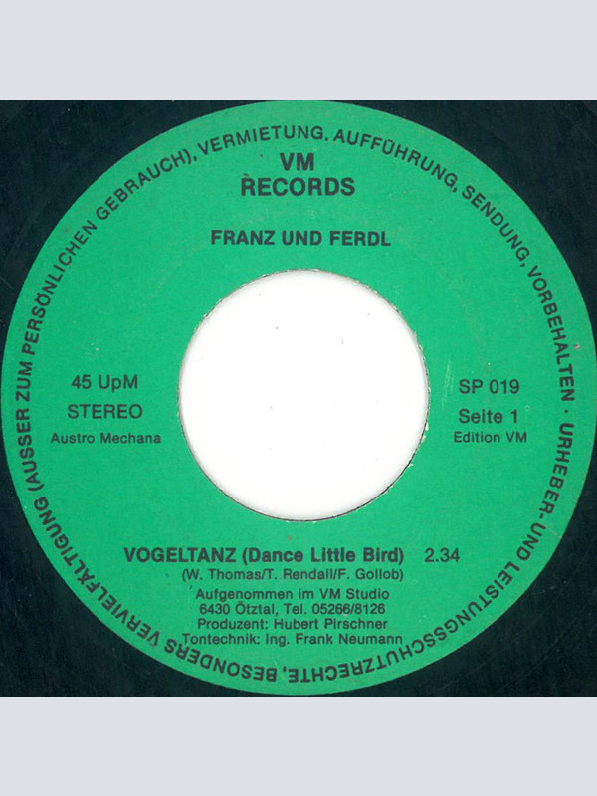 Vinyl / Franz Und Ferdl - Vogeltanz (Dance Little Bird)