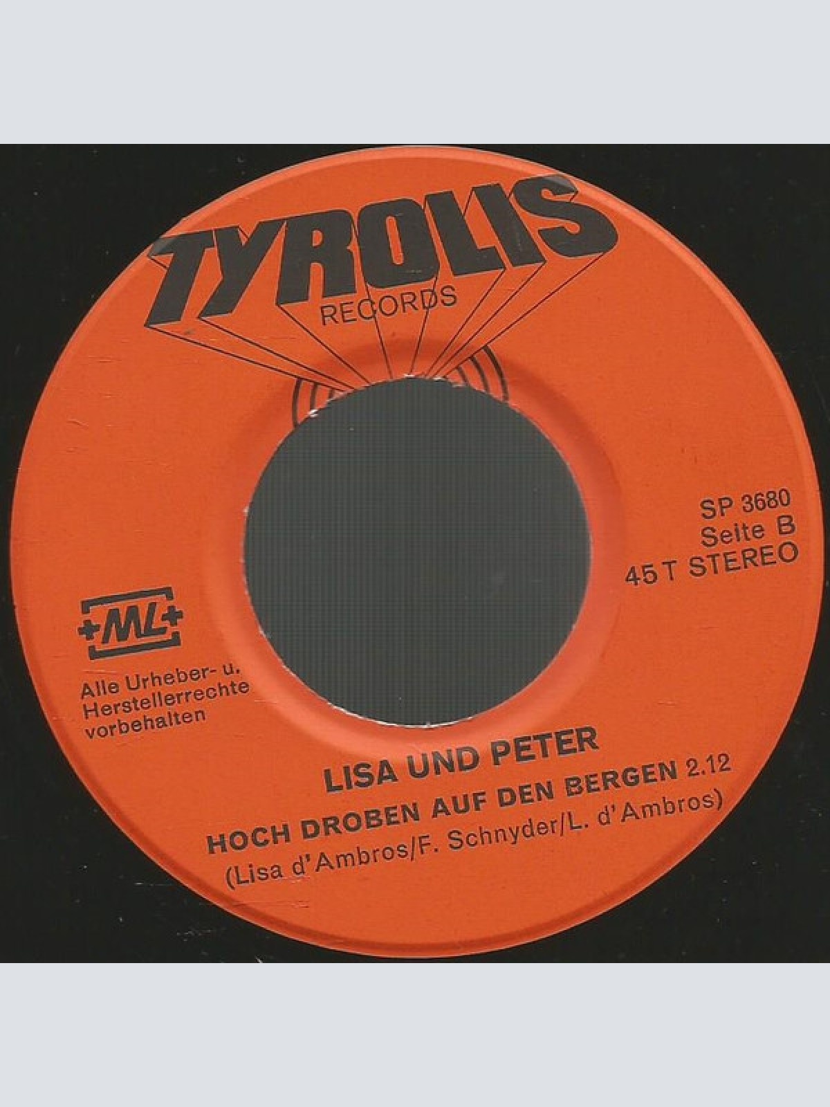Vinyl / Lisa Und Peter - Berge Berge