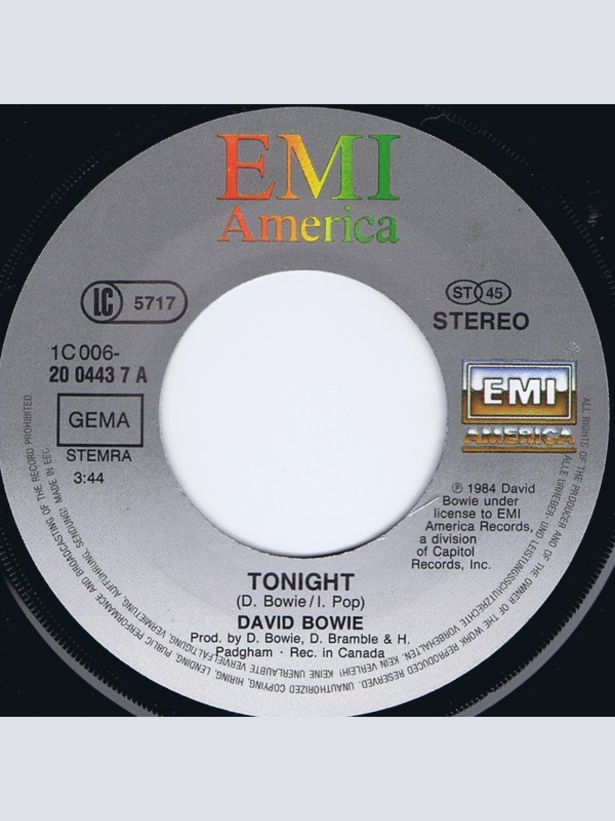 Vinyl / David Bowie - Tonight