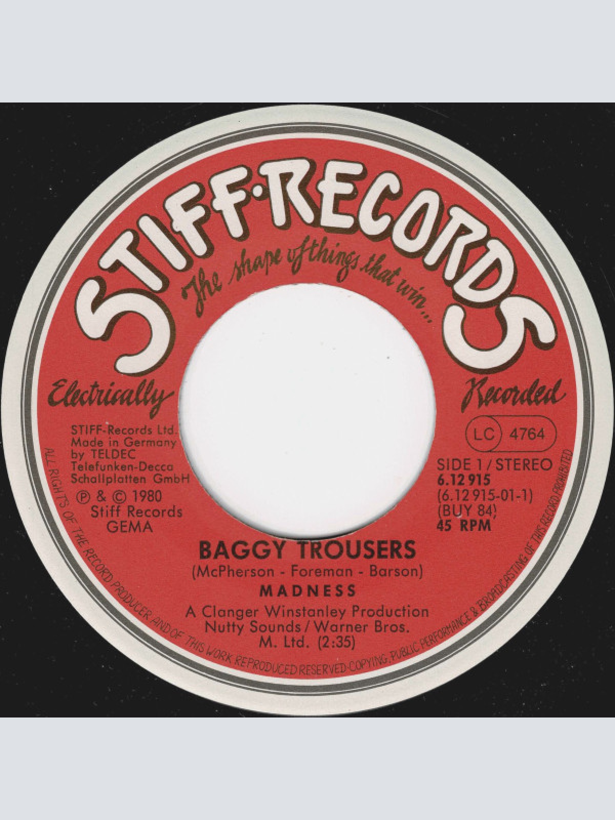 Vinyl / Madness - Baggy Trousers