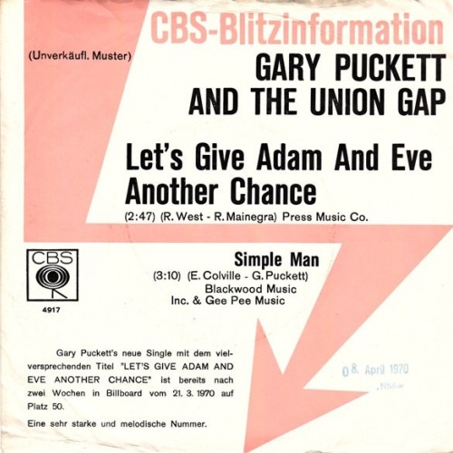Vinyl / Gary Puckett And The Union Gap* - Let's Give Adam And Eve Another Chance / Simple Man