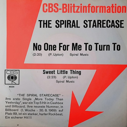 Vinyl / The Spiral Starecase* - No One For Me To Turn To / Sweet Little Thing
