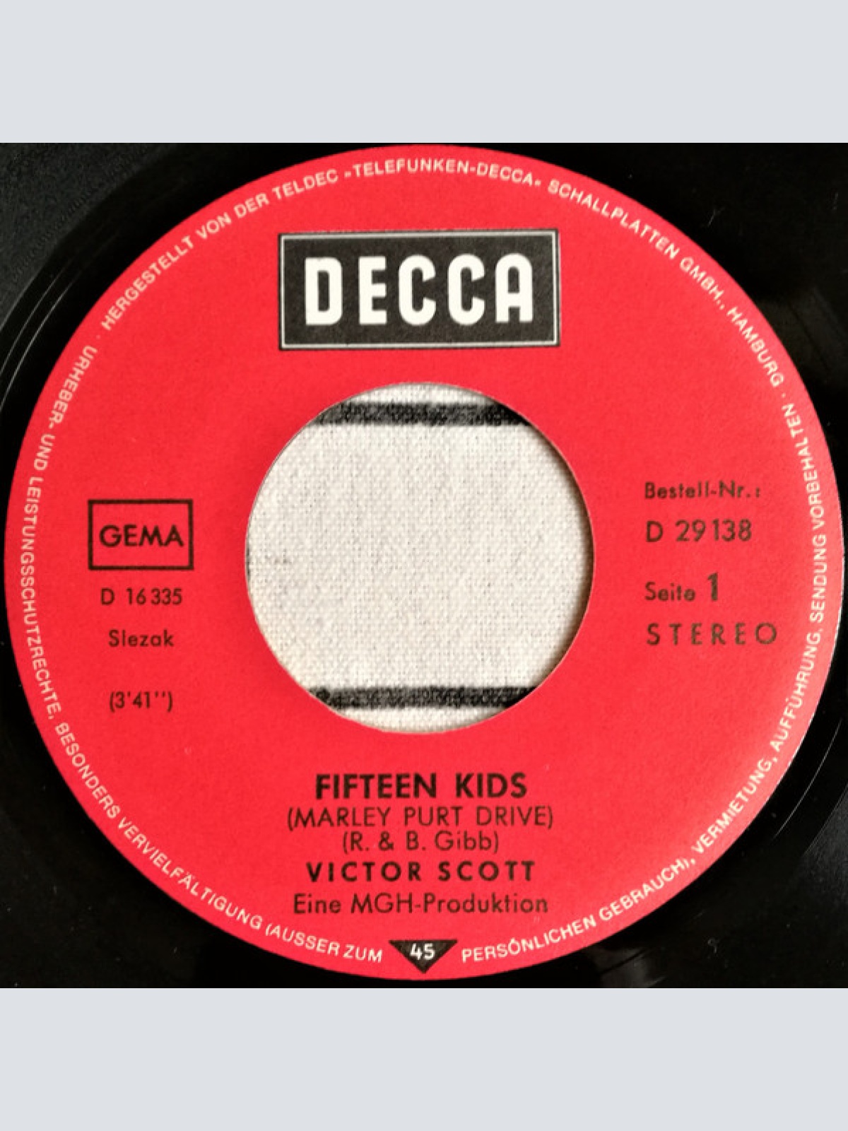Vinyl / Victor Scott - Fifteen Kids (Marley Purt Drive)