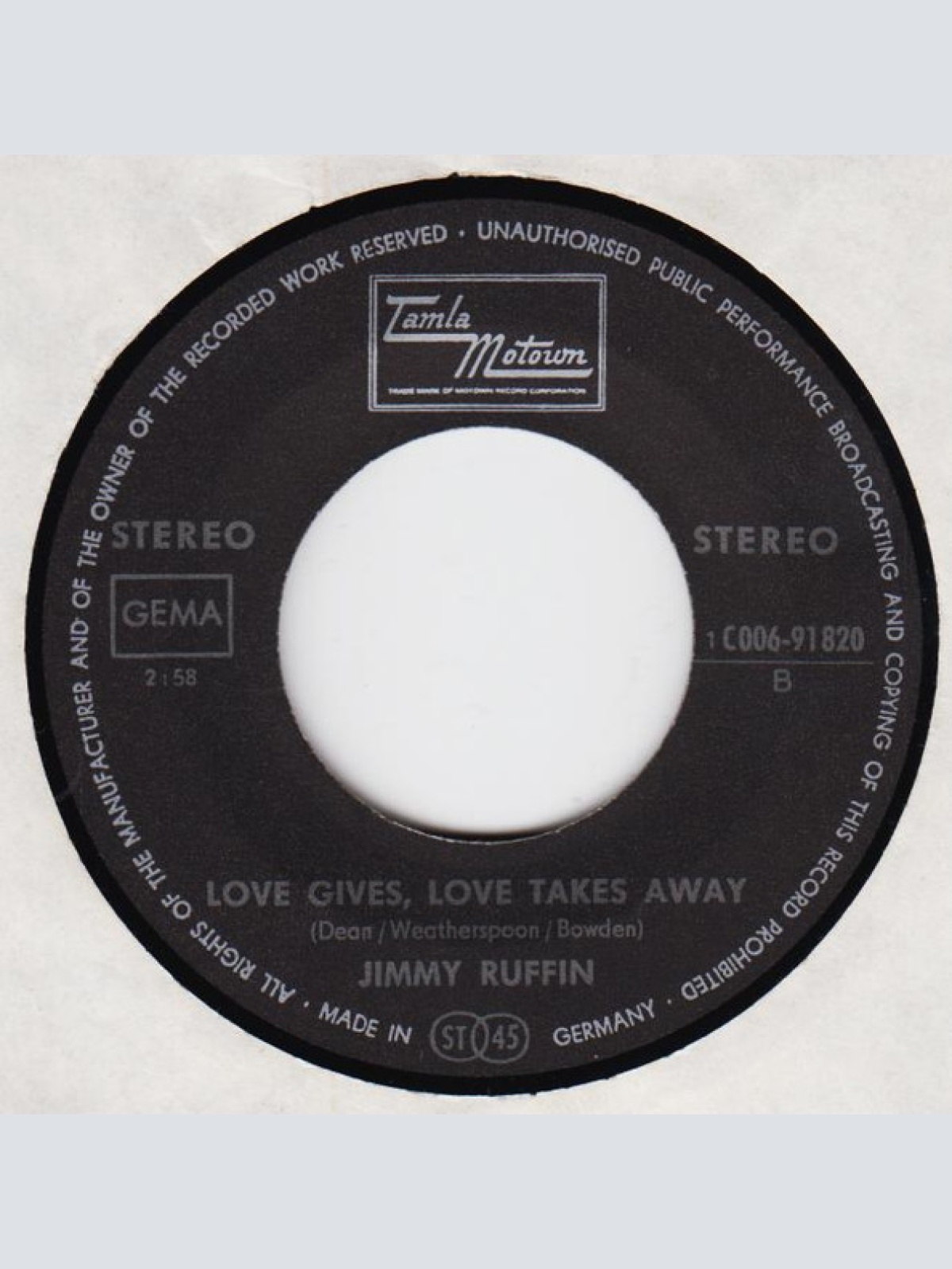 Vinyl / Jimmy Ruffin - It's Wonderful (To Be Loved By You)