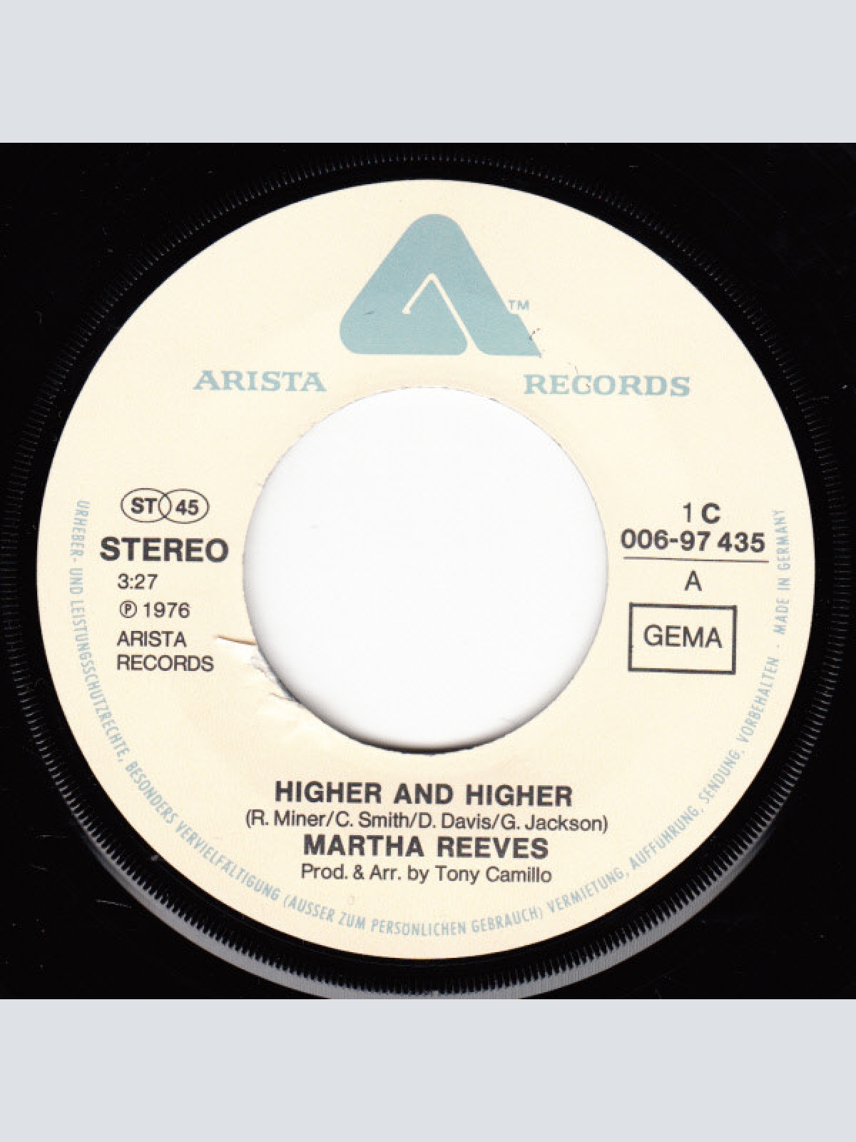 Vinyl / Martha Reeves - Higher And Higher