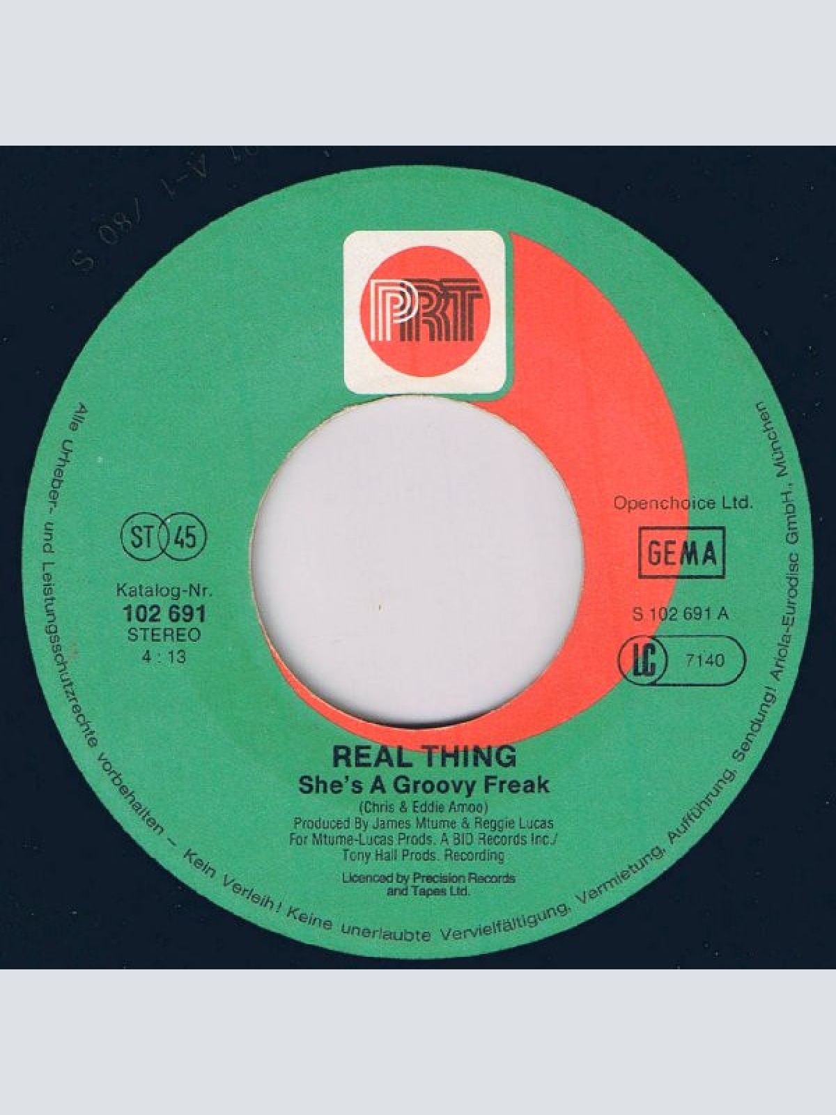 Vinyl / Real Thing* - She's A Groovy Freak