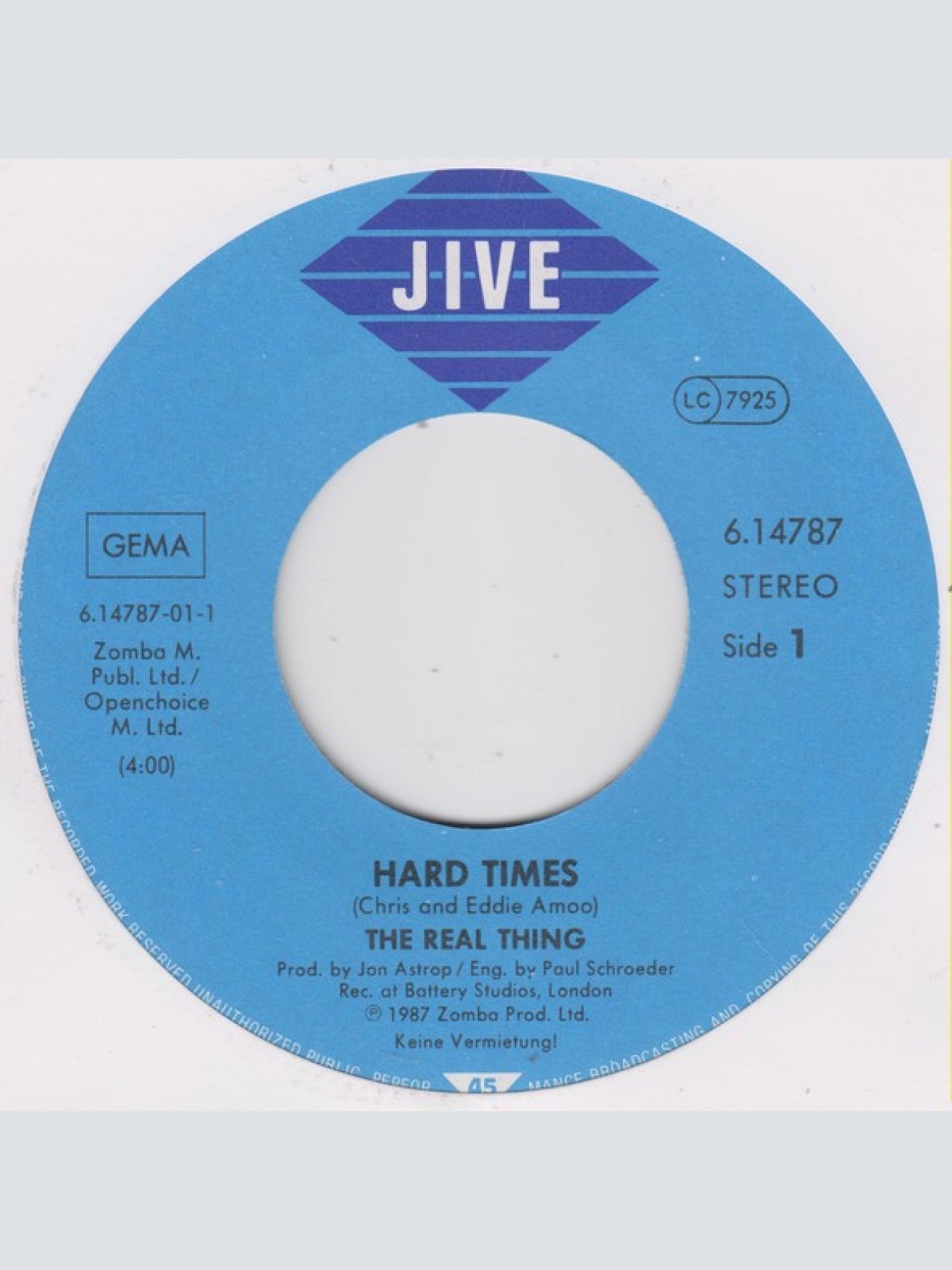 Vinyl / The Real Thing - Hard Times