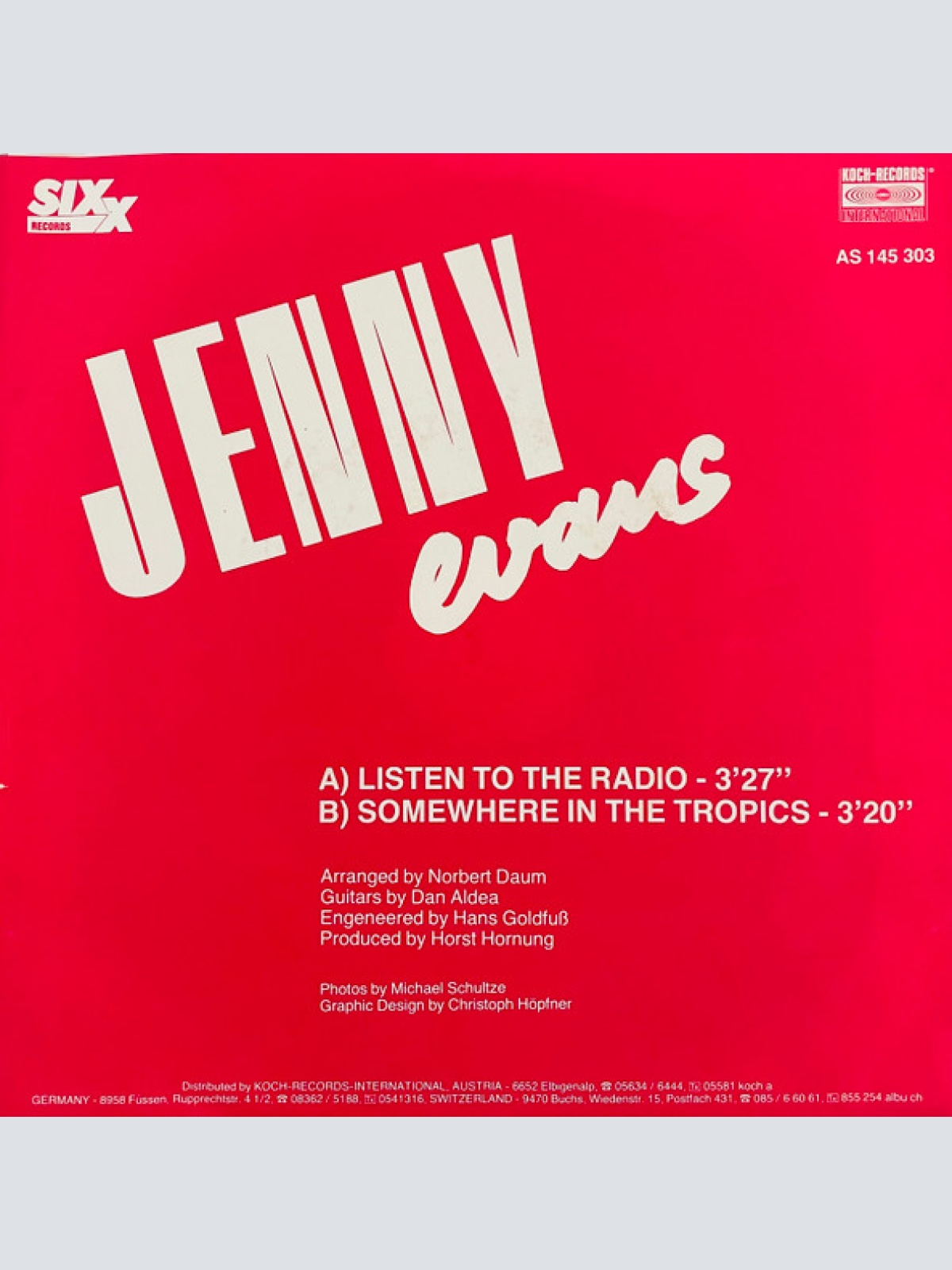 Vinyl / Jenny Evans (4) - Listen To The Radio