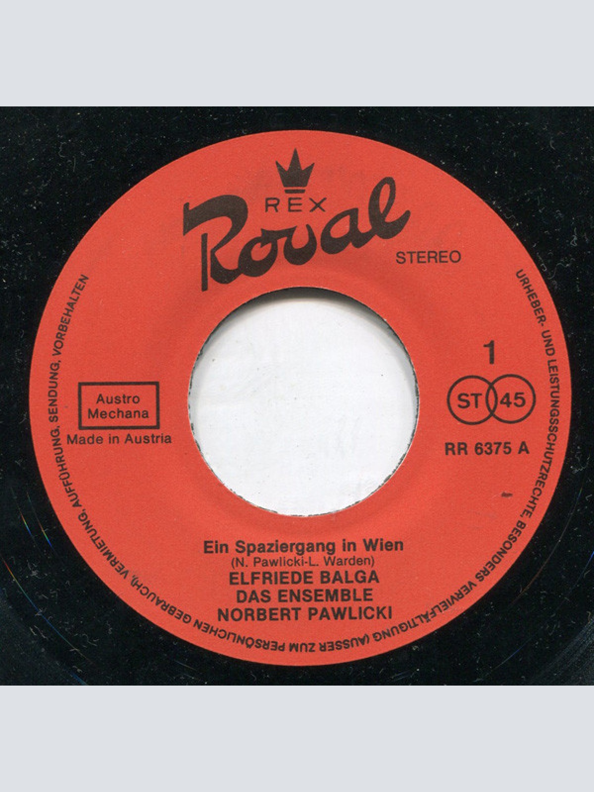 Vinyl / Elfriede Balga - Ein Spaziergang In Wien / Es Blüht Schon Der Flieder...