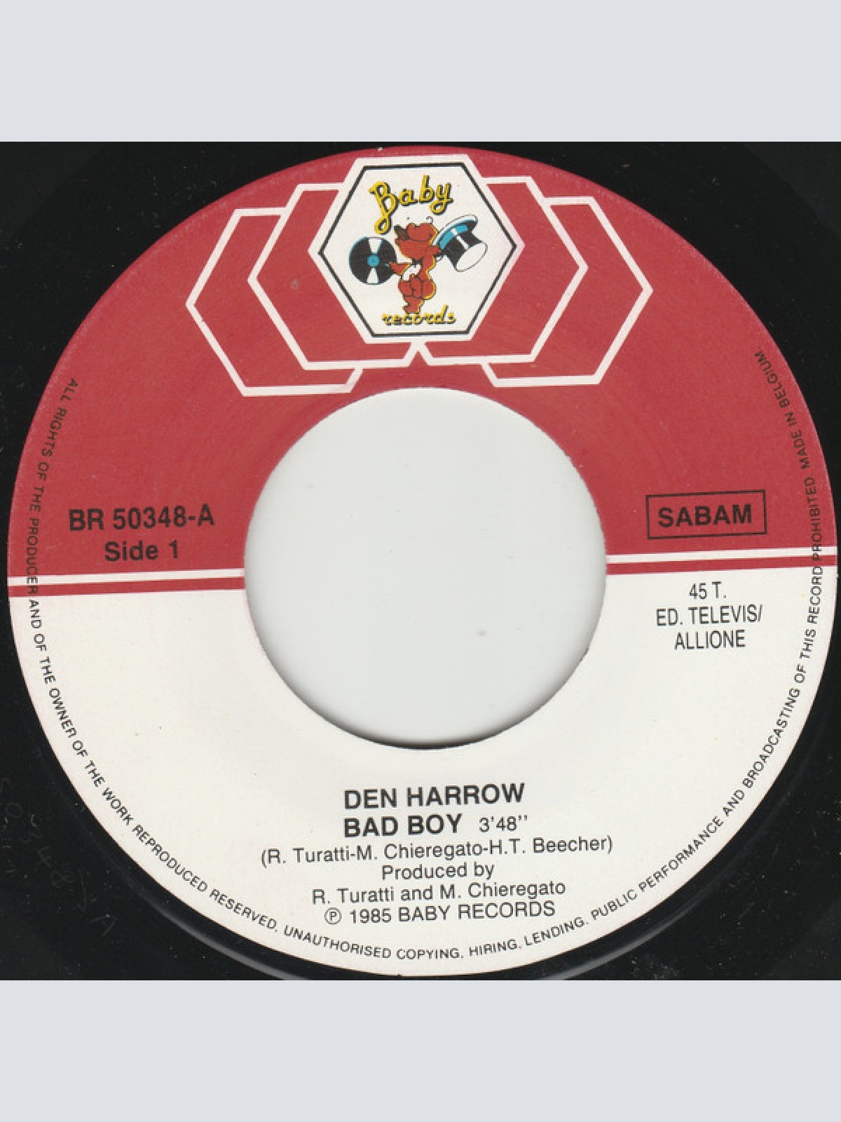 Vinyl / Den Harrow - Bad Boy