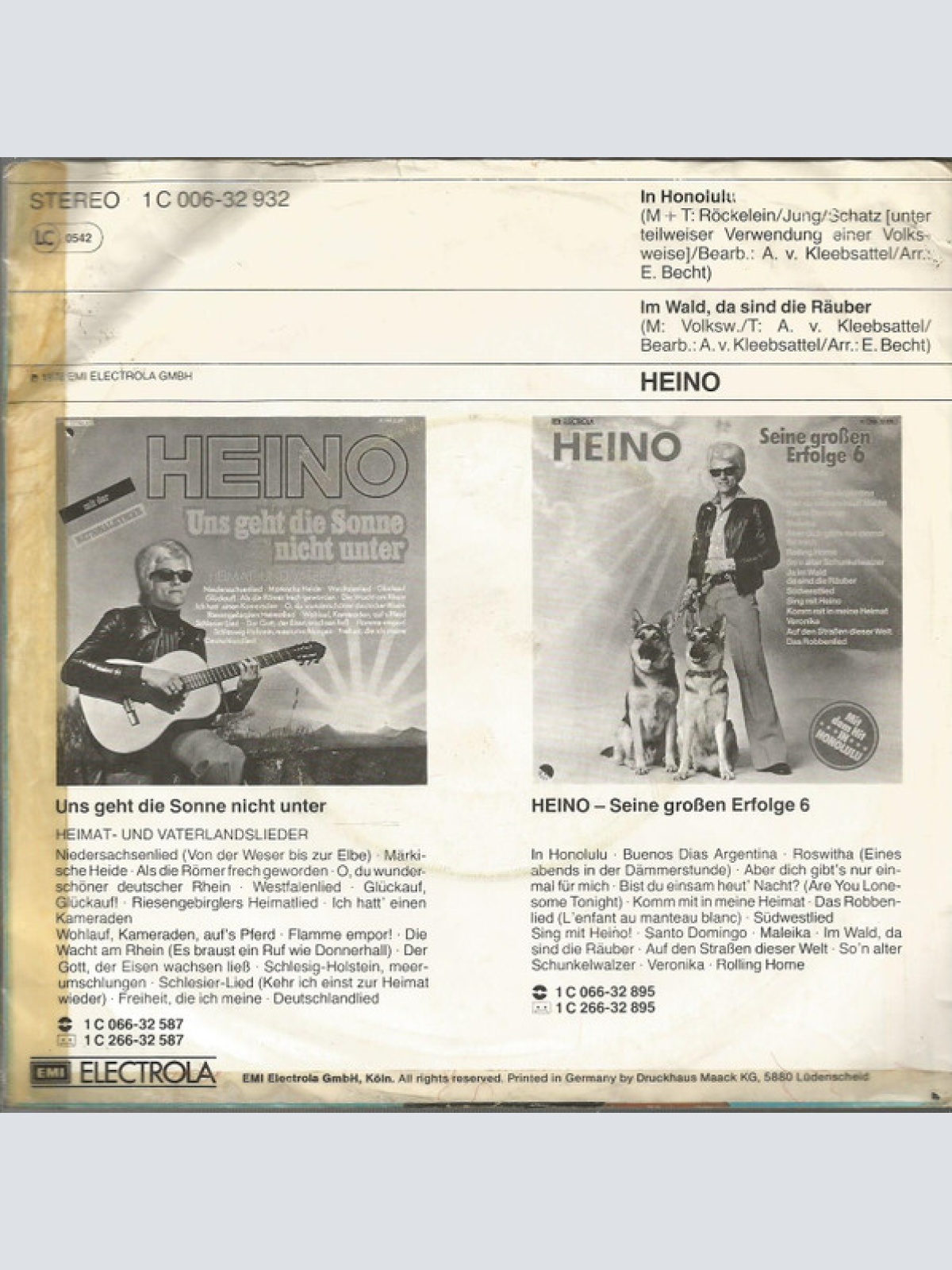 Vinyl / Heino - In Honolulu
