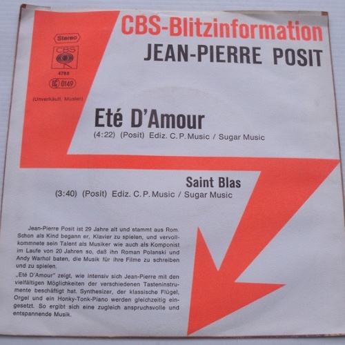Vinyl / Jean-Pierre Posit - Eté D'Amour / Saint-Blas