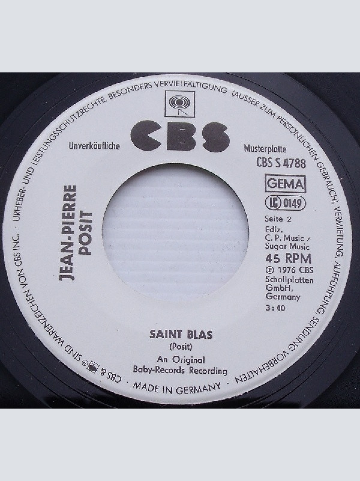 Vinyl / Jean-Pierre Posit - Eté D'Amour / Saint-Blas