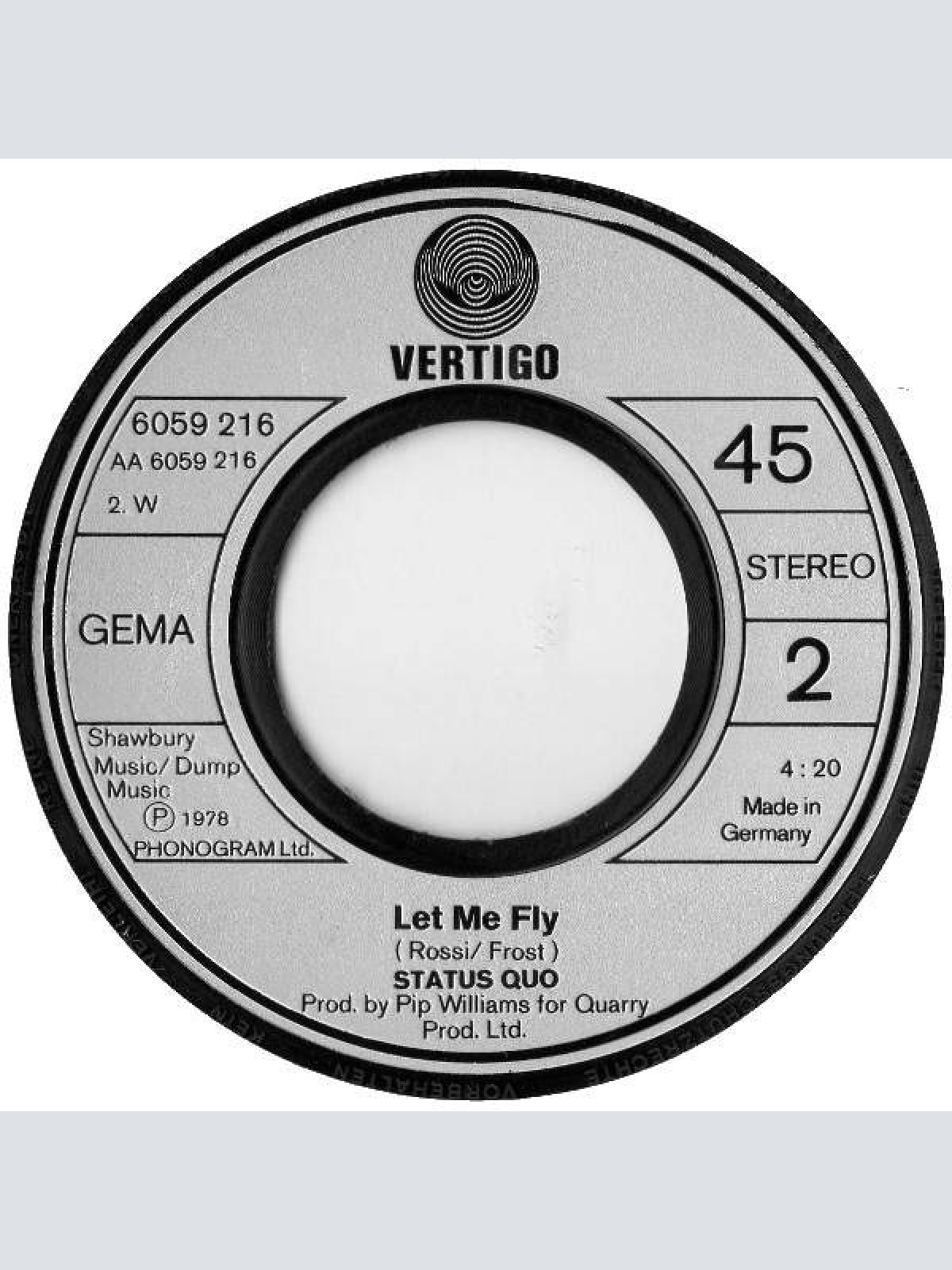 Vinyl / Status Quo - Accident Prone