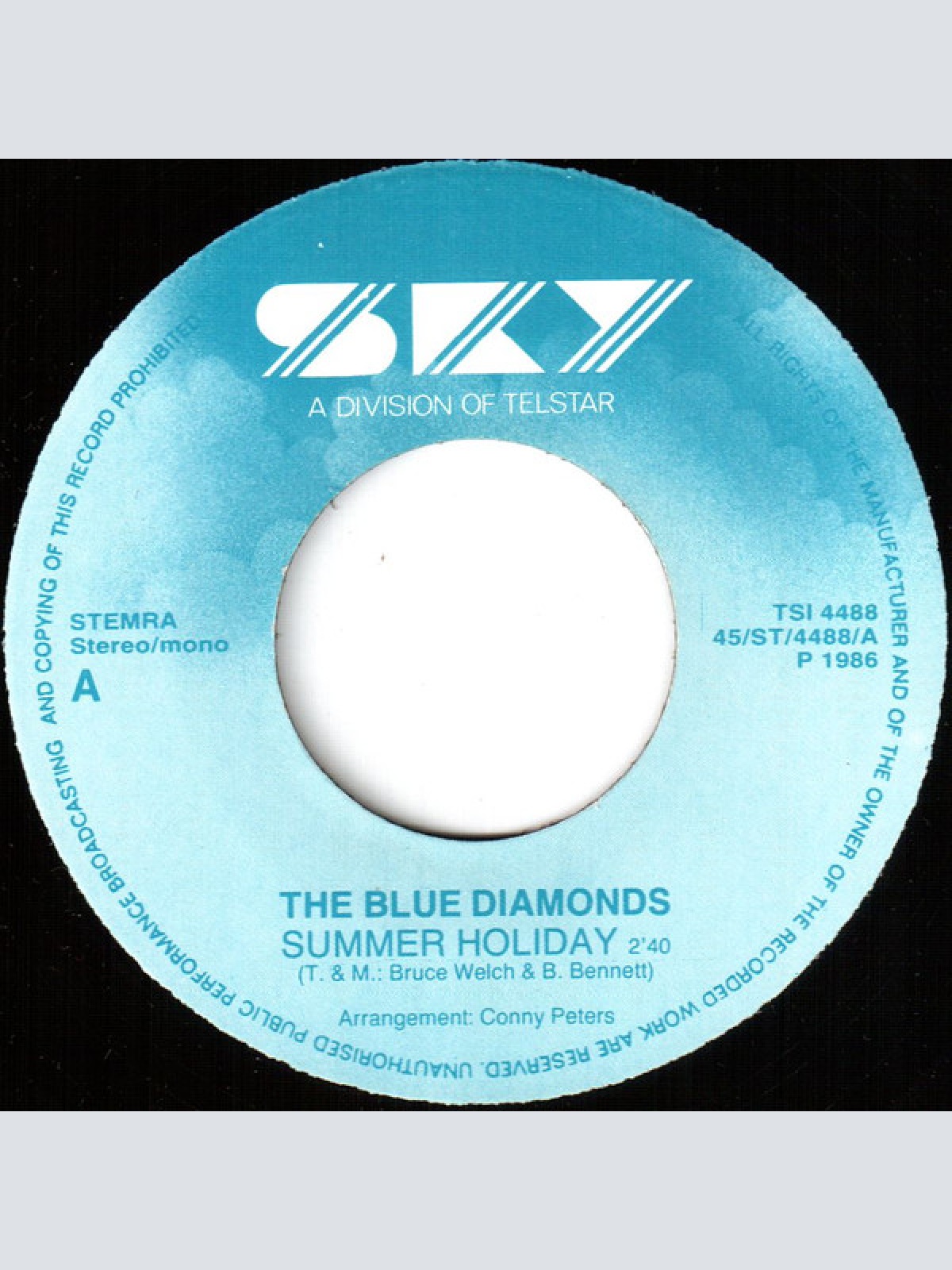 Vinyl / The Blue Diamonds - Summer Holiday