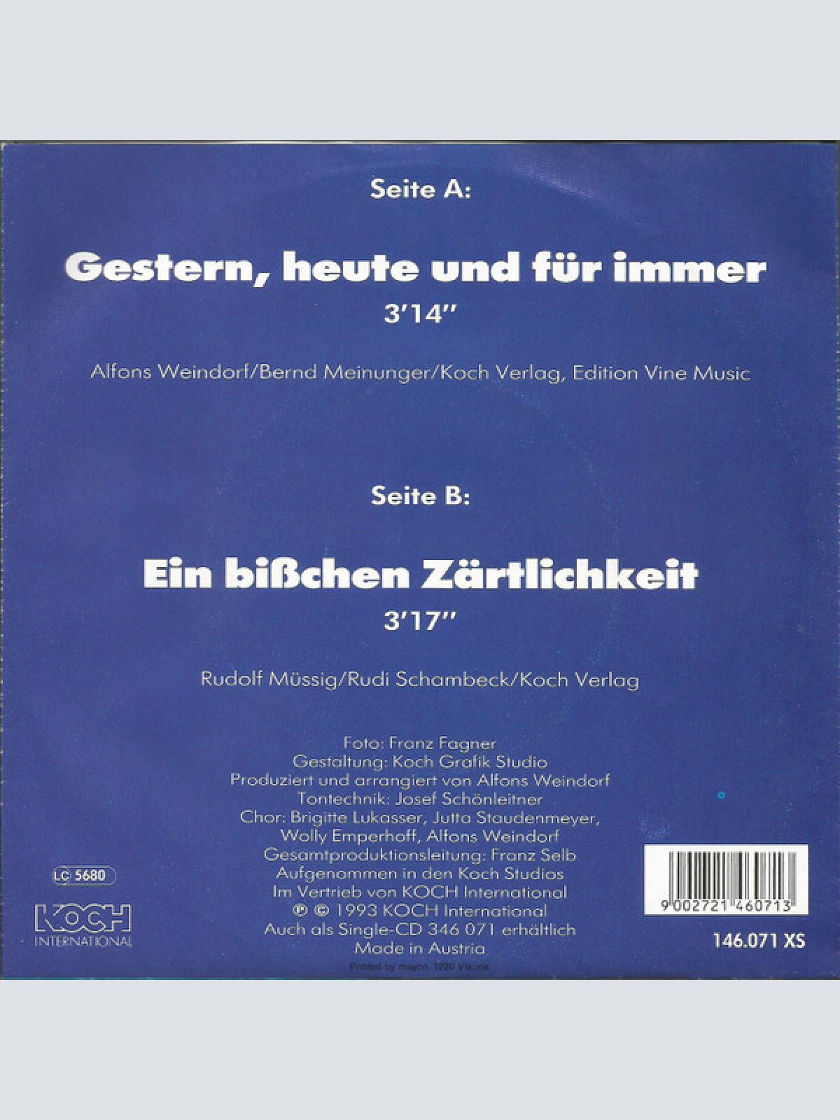 Vinyl / Carrière - Gestern, Heute Und Für Immer