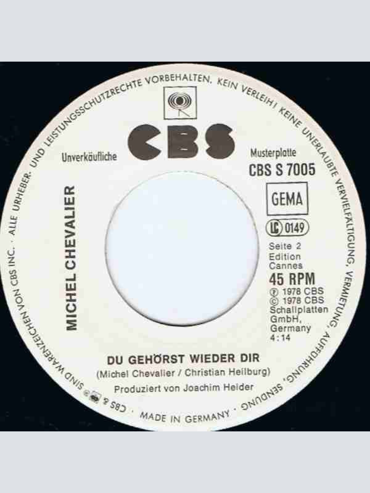 Vinyl / Michel Chevalier - Toc Toc