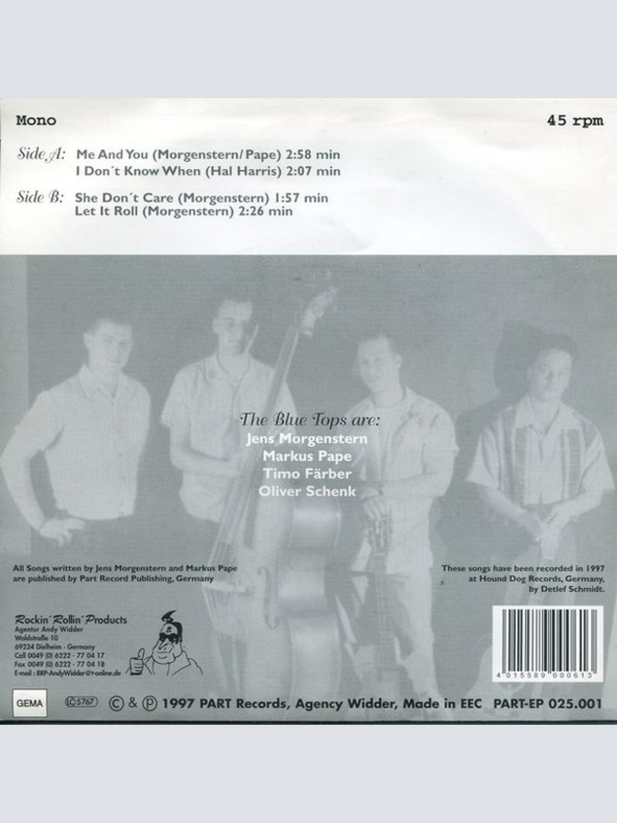 Vinyl / The Blue Tops - Me And You