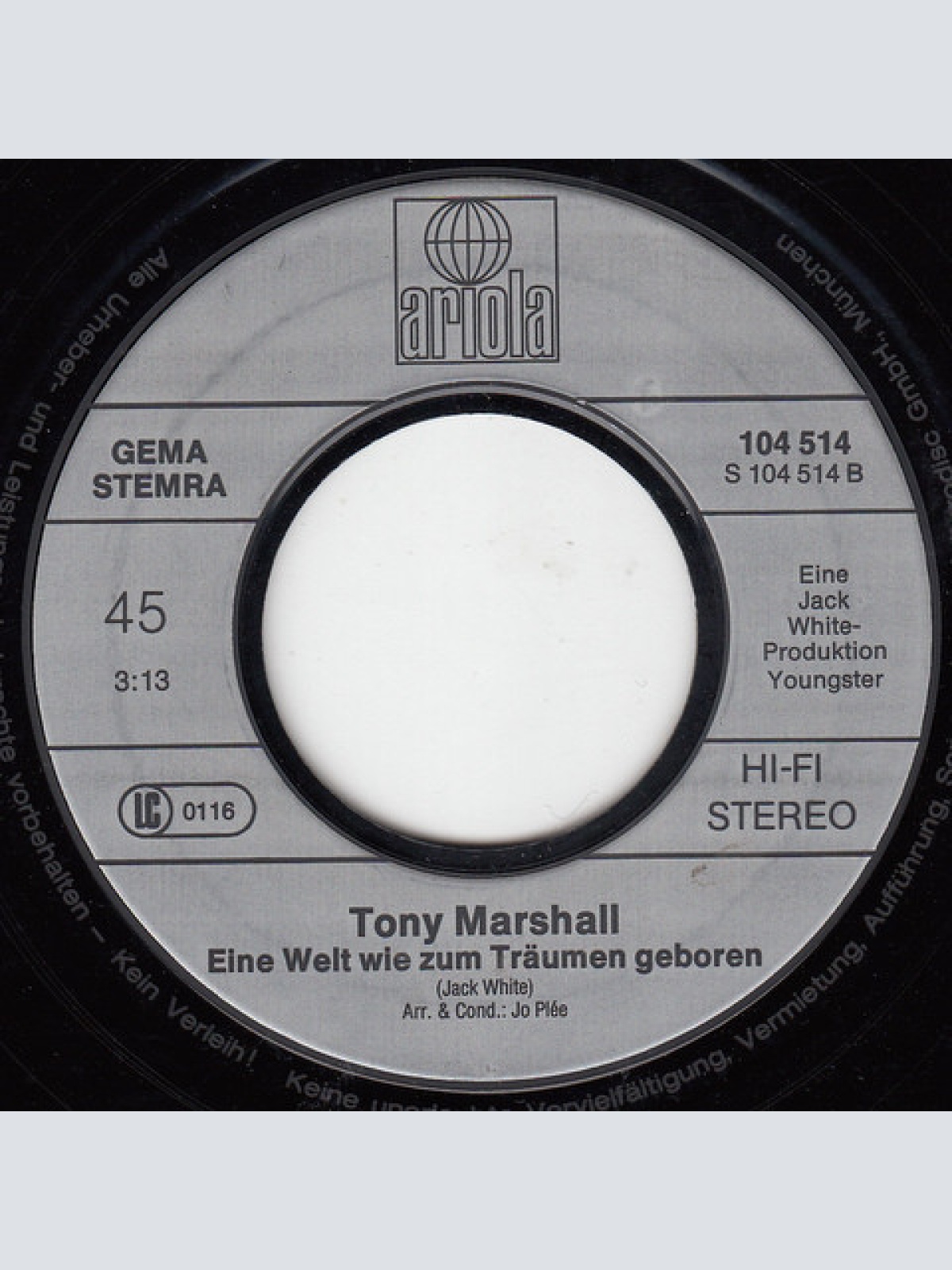 Vinyl / Tony Marshall - Jim Und Andy