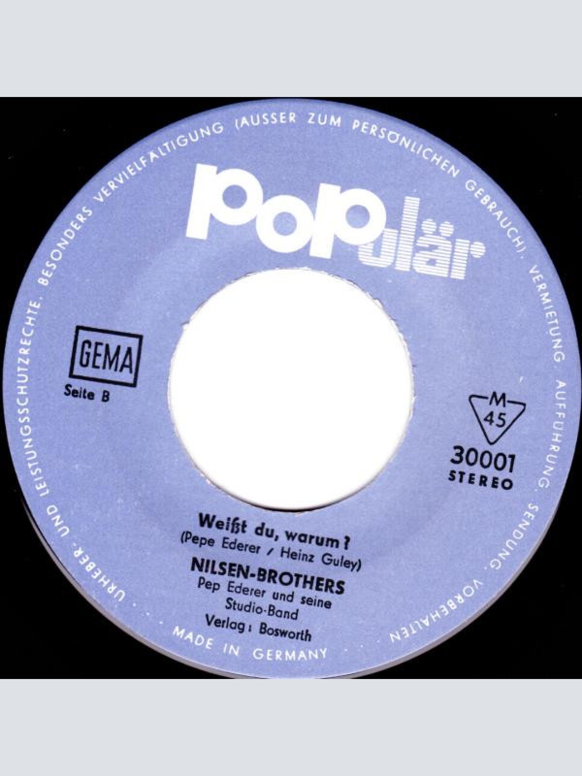 Vinyl / Nilsen-Brothers* - Aber Dich Gibt's Nur Einmal Für Mich!