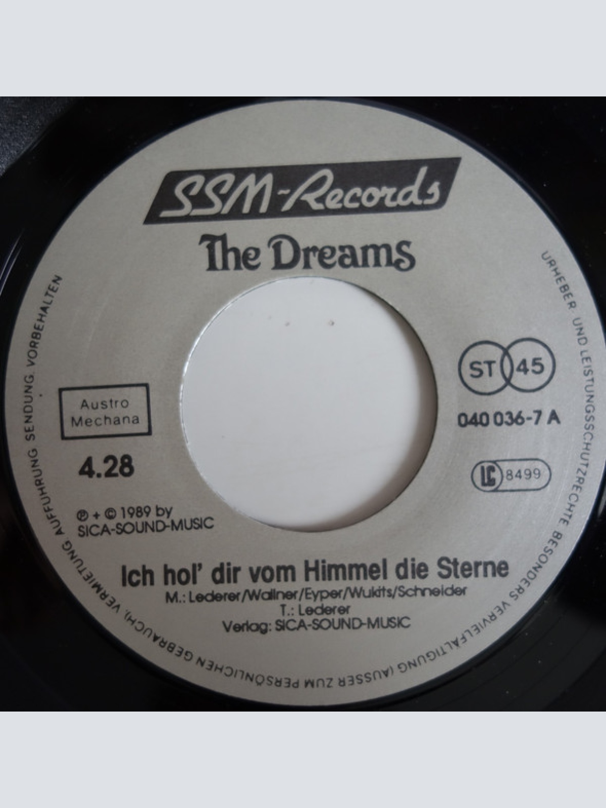 Vinyl / The Dreams (4) - Ich Hol' Dir Vom Himmel Die Sterne