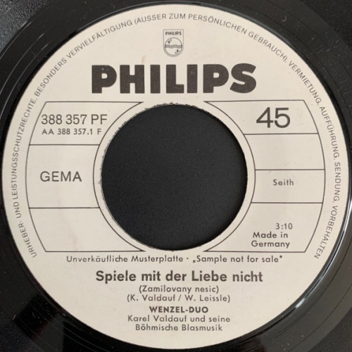 Vinyl / Wenzel-Duo - Spiele Mit Der Liebe Nicht