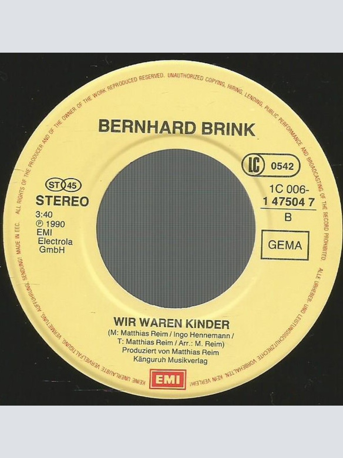Vinyl / Bernhard Brink - Blondes Wunder