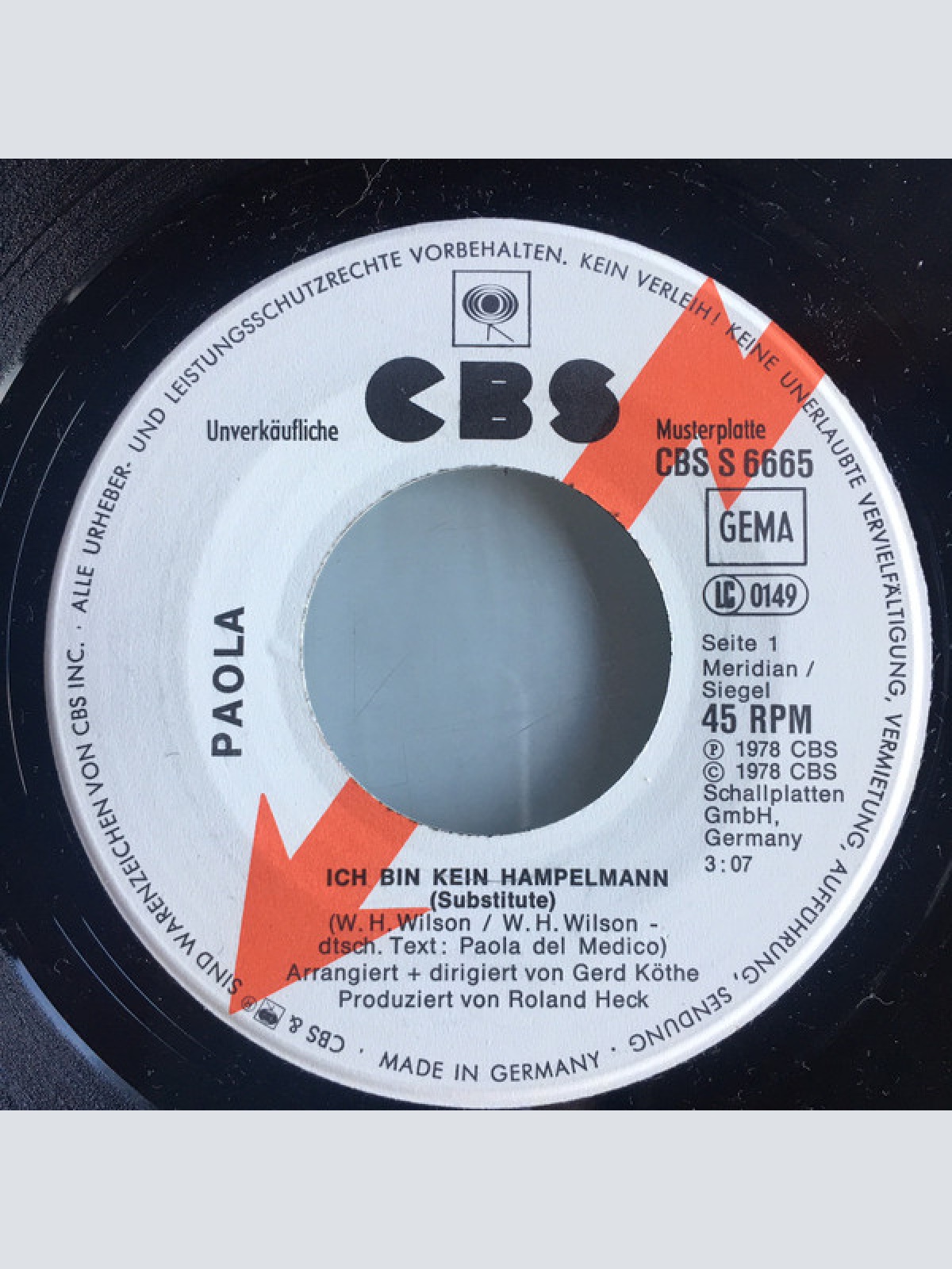 Vinyl / Paola (2) - Ich Bin Kein Hampelmann