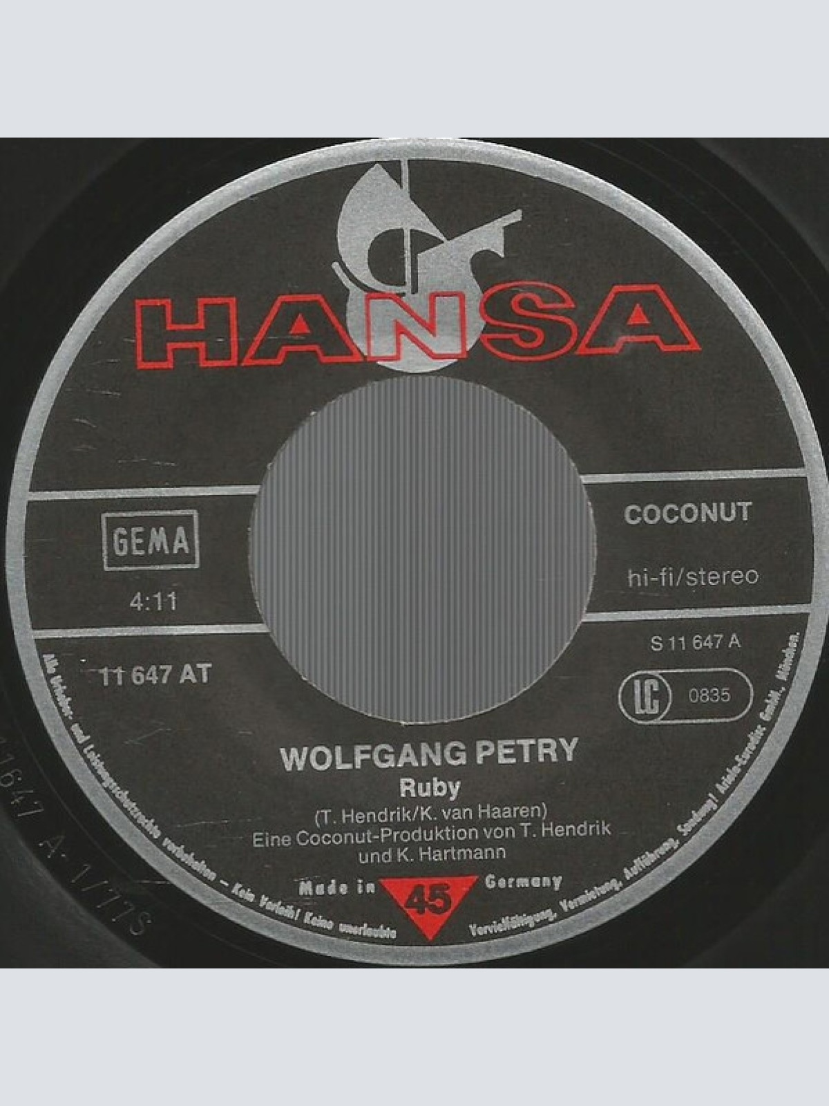 Vinyl / Wolfgang Petry - Ruby