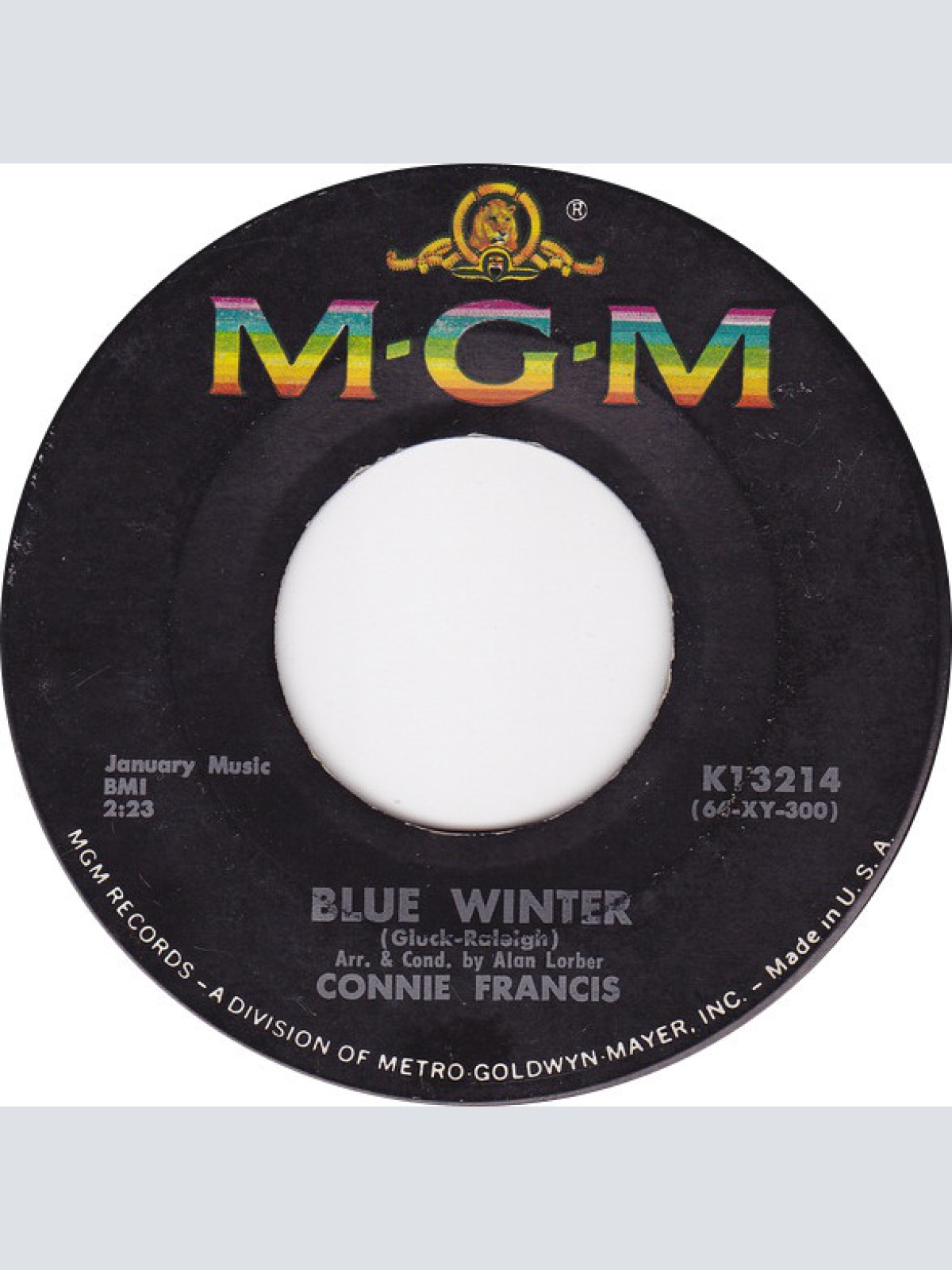 Vinyl / Connie Francis - Blue Winter / You Know You Don't Want Me