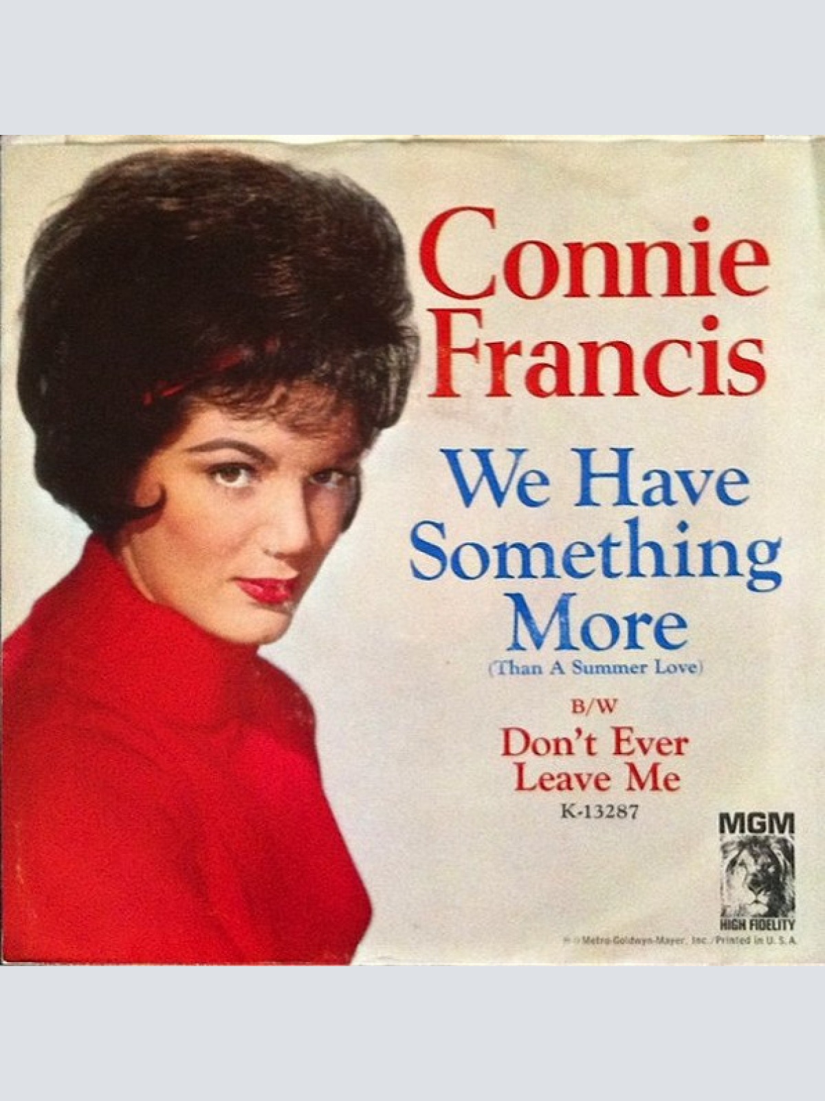 Vinyl / Connie Francis - Don't Ever Leave Me
