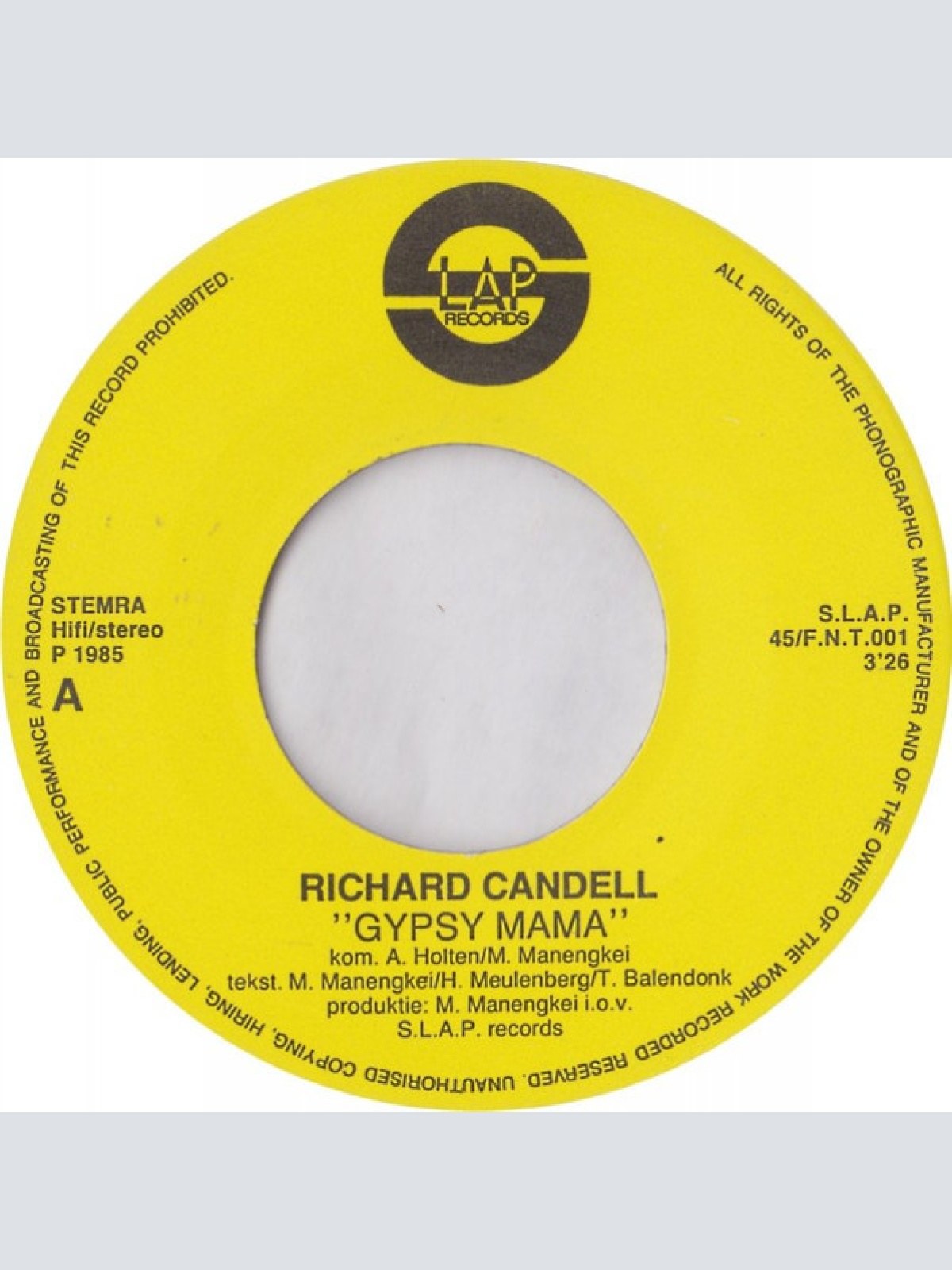 Vinyl / Richard Candell - Gypsy Mama