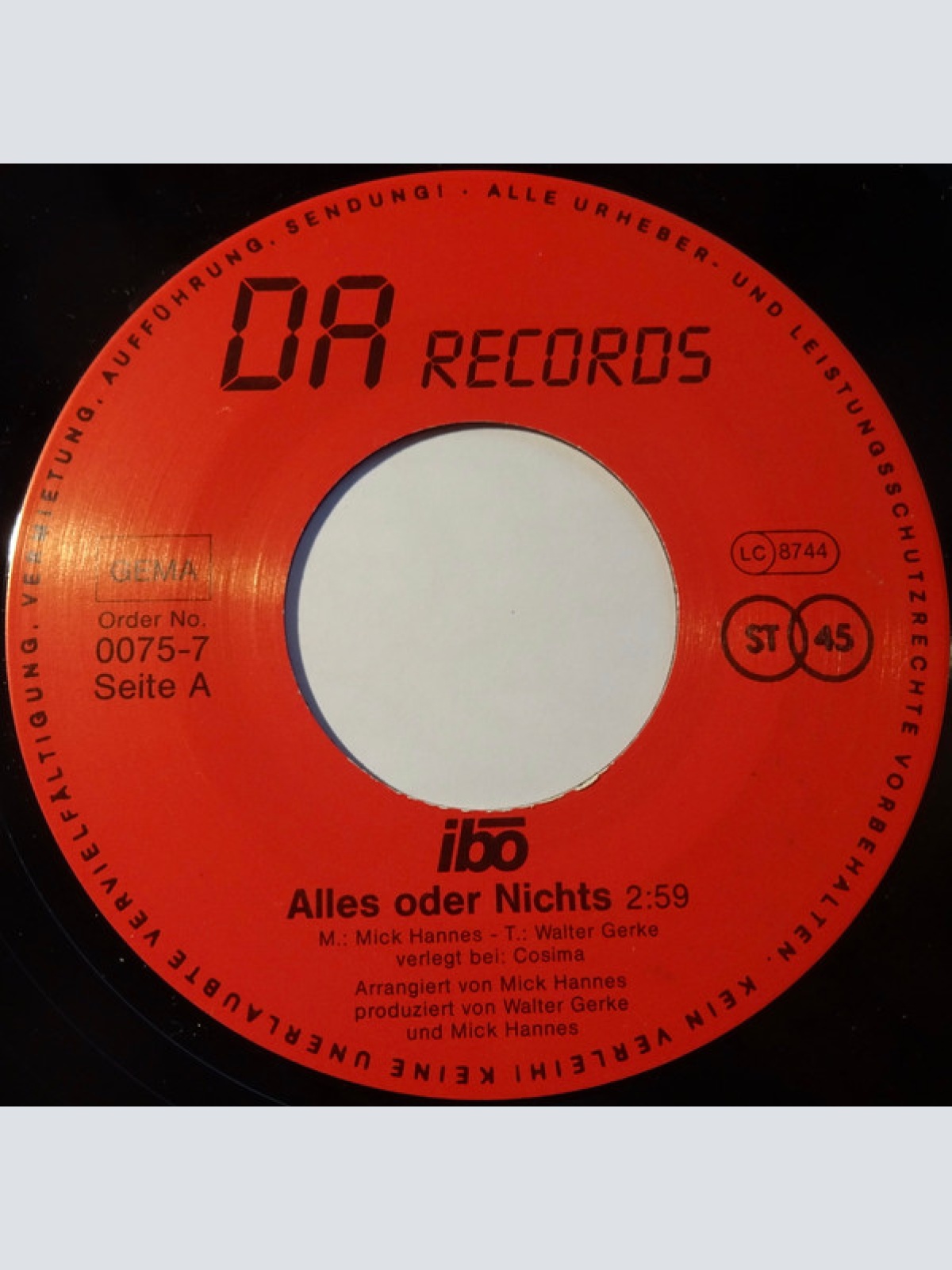 Vinyl / Ibo (2) - Alles Oder Nichts