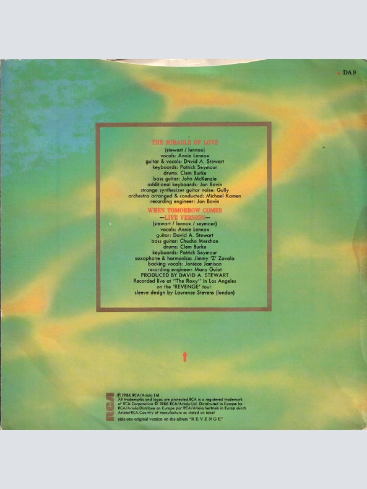 Vinyl / Eurythmics - The Miracle Of Love