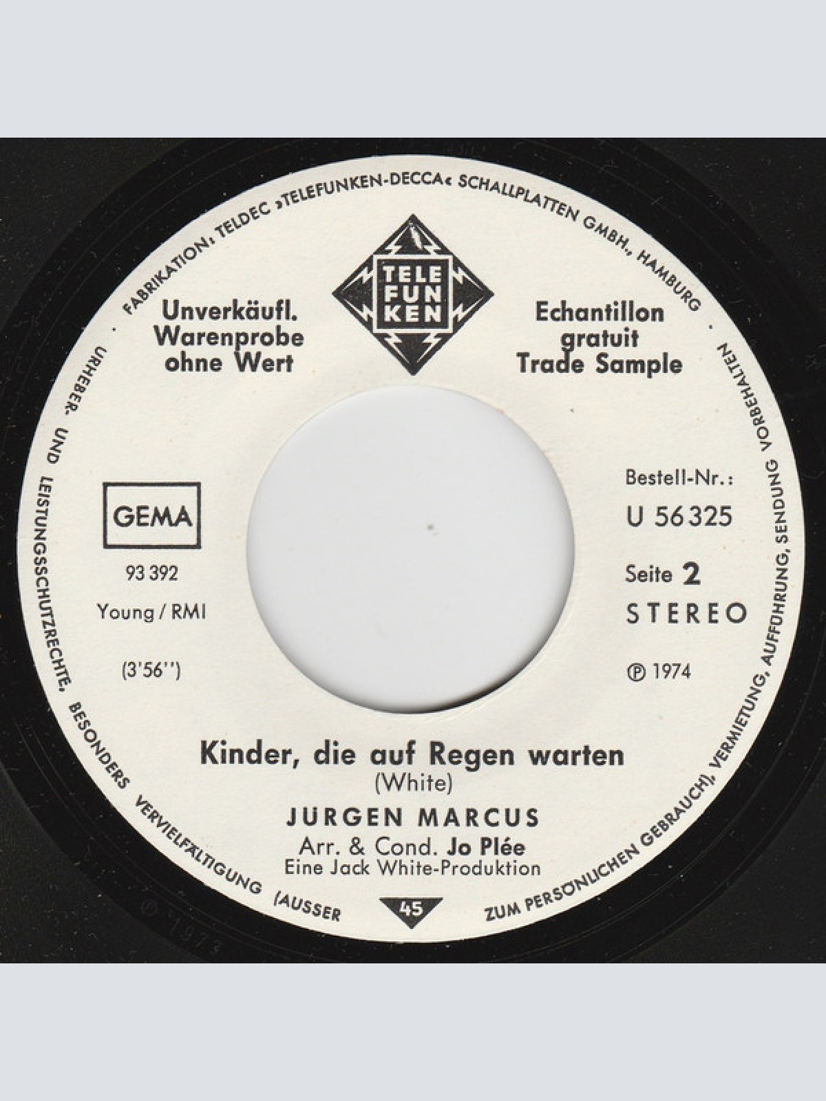 Vinyl / Jürgen Marcus - Irgendwann Kommt Jeder Mal Nach San Francisco