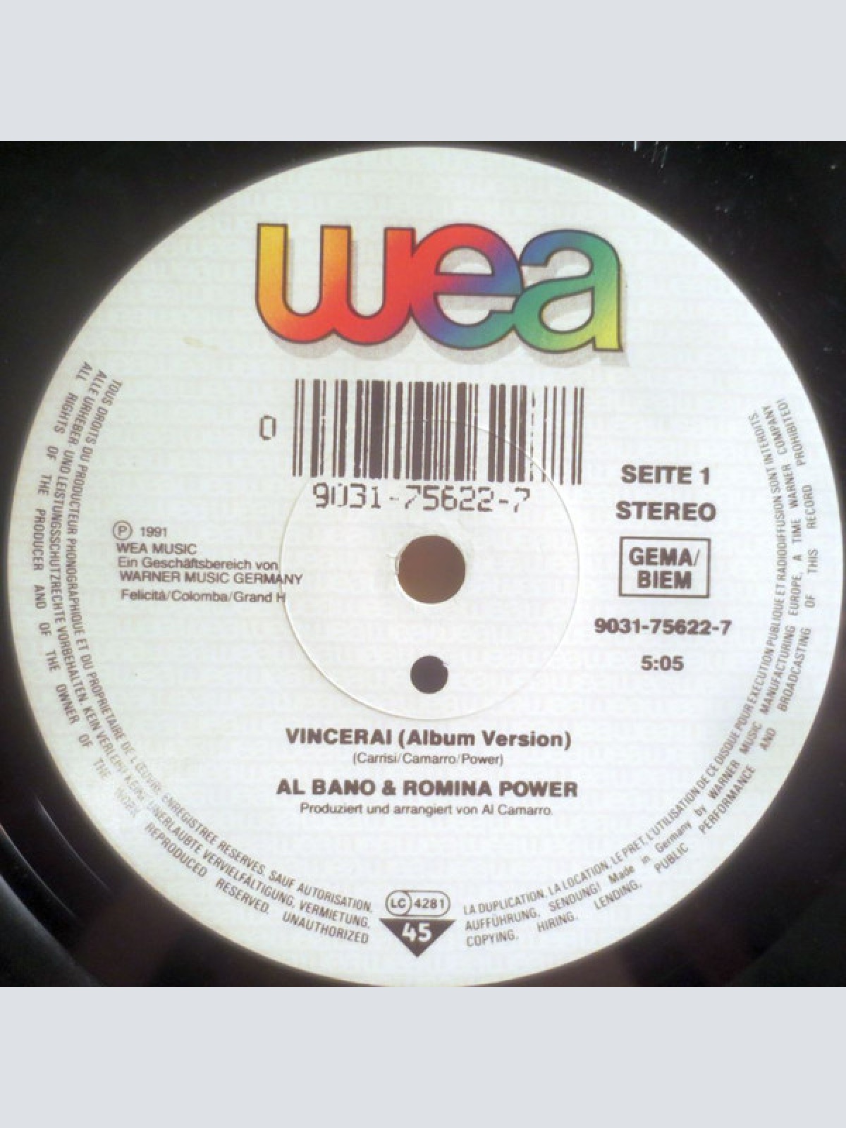 Vinyl / Al Bano & Romina Power - Vincerai