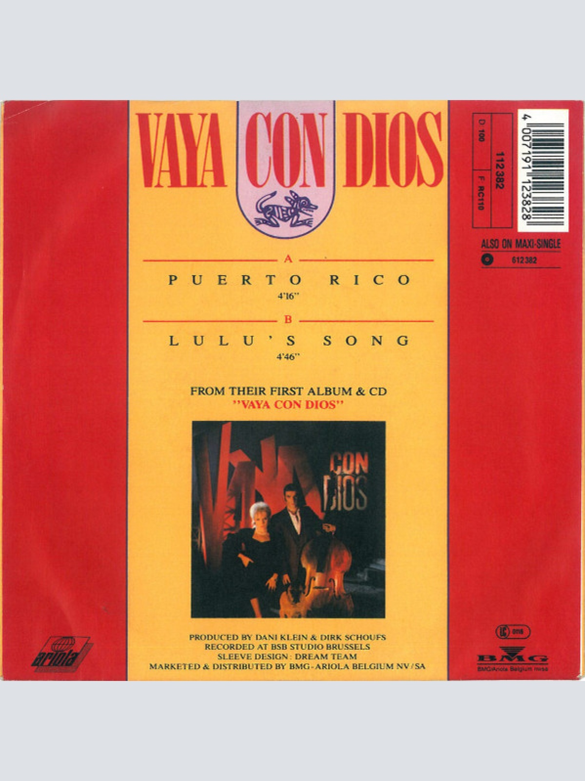 Vinyl / Vaya Con Dios - Puerto Rico