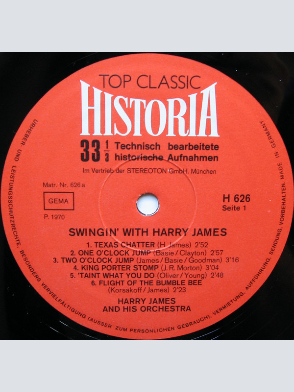 Vinyl / Harry James And His Orchestra - Swinging With Harry James