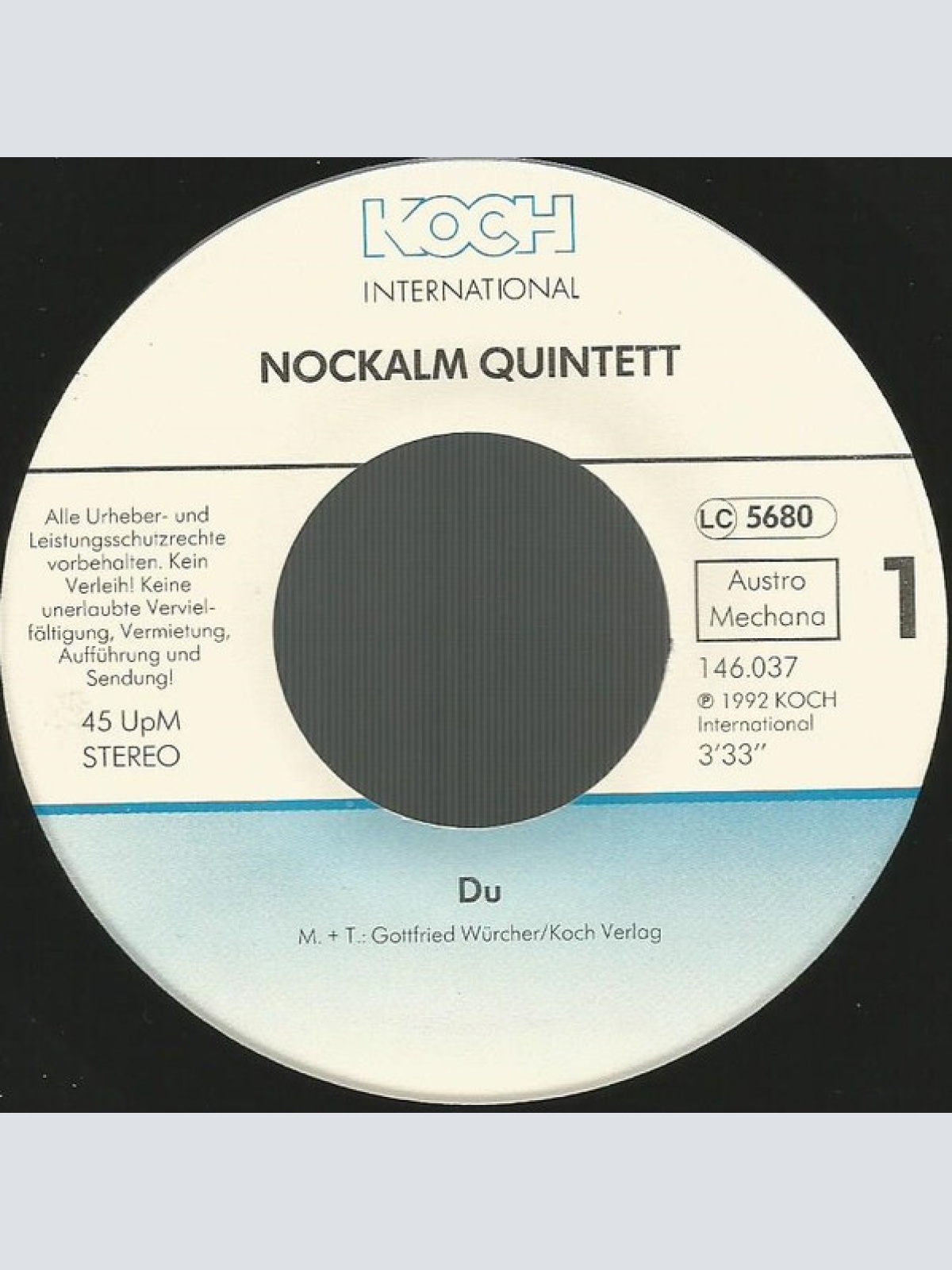 Vinyl / Nockalm Quintett - Du