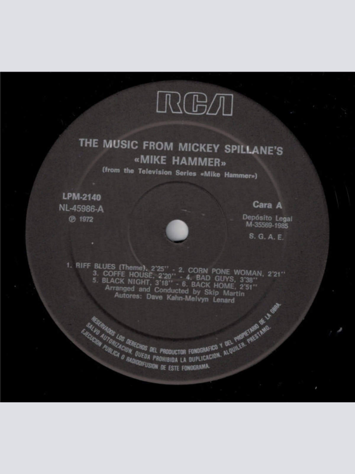 Vinyl / Skip Martin - The Music From Mickey Spillane's Mike Hammer