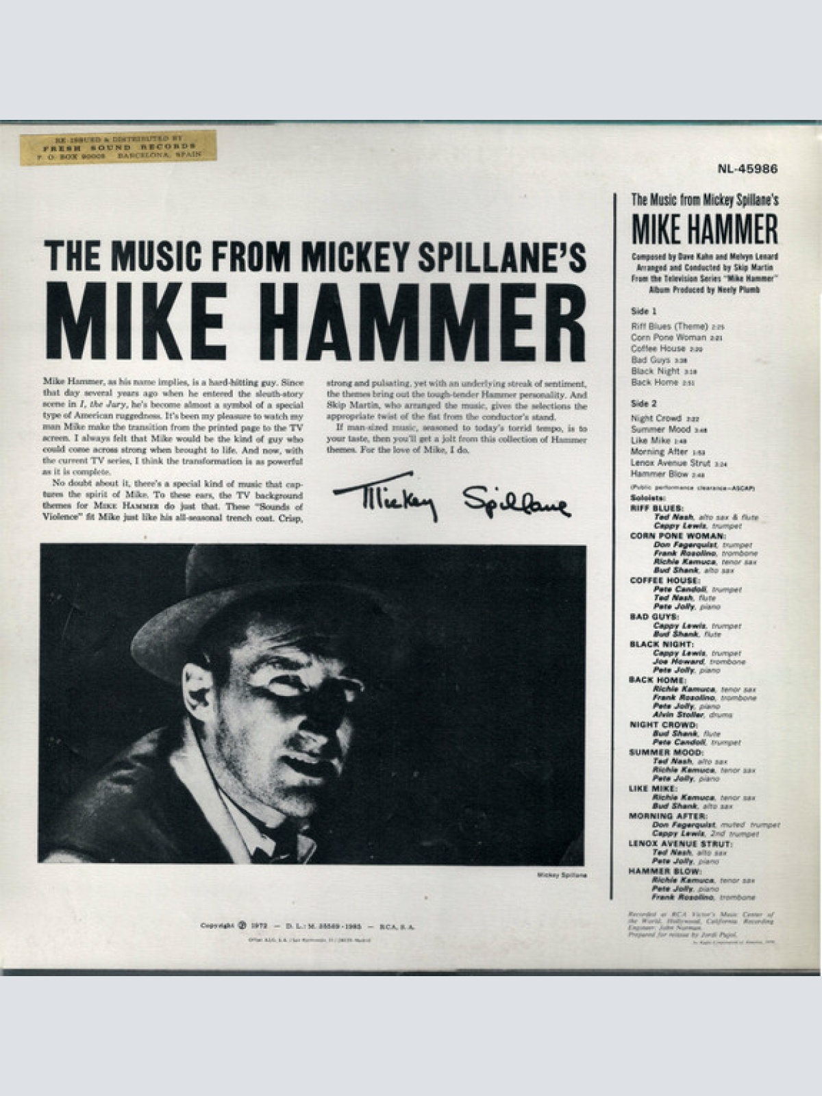 Vinyl / Skip Martin - The Music From Mickey Spillane's Mike Hammer