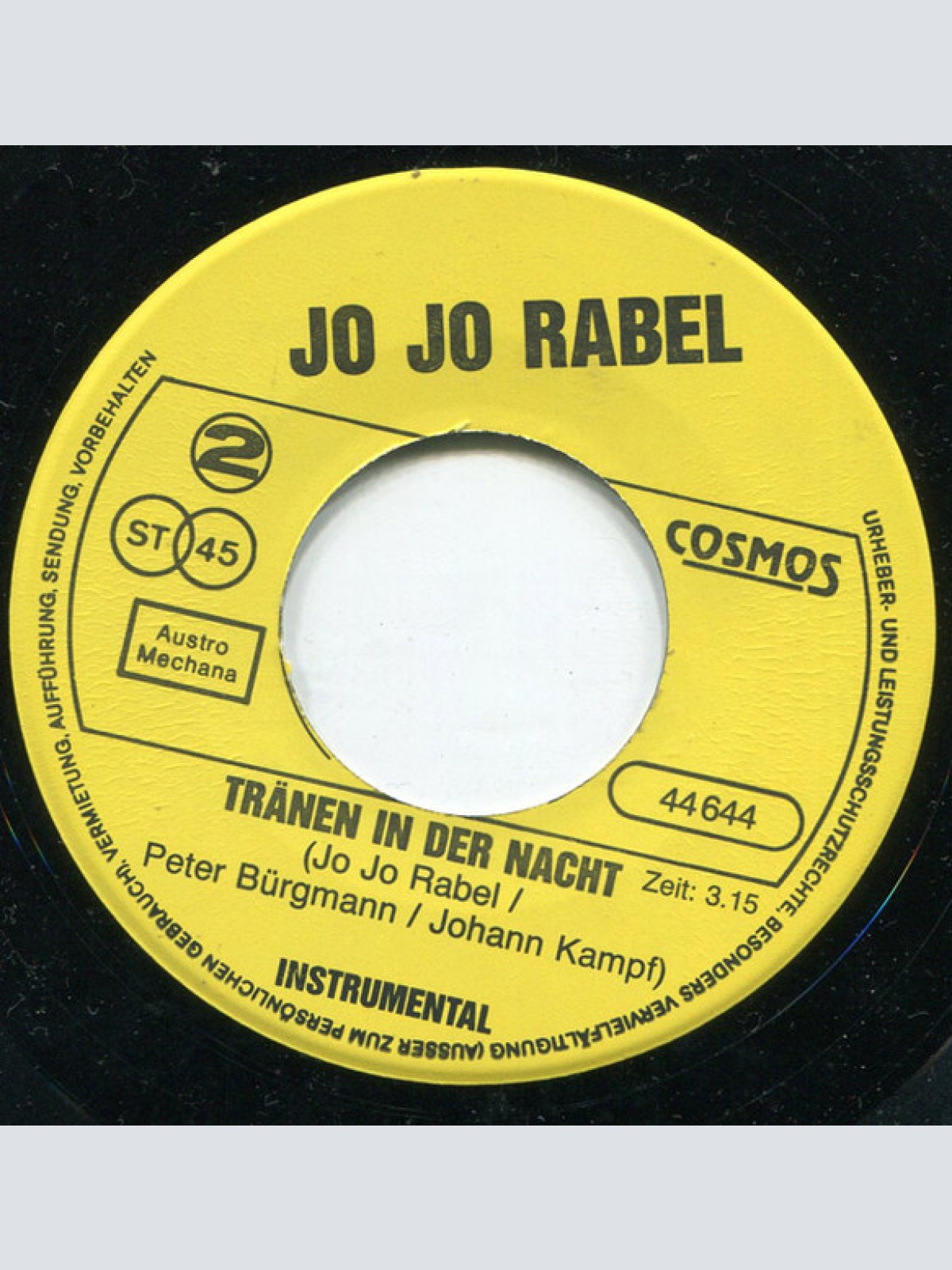Vinyl / Jojo Rabel* - Tränen In Der Nacht