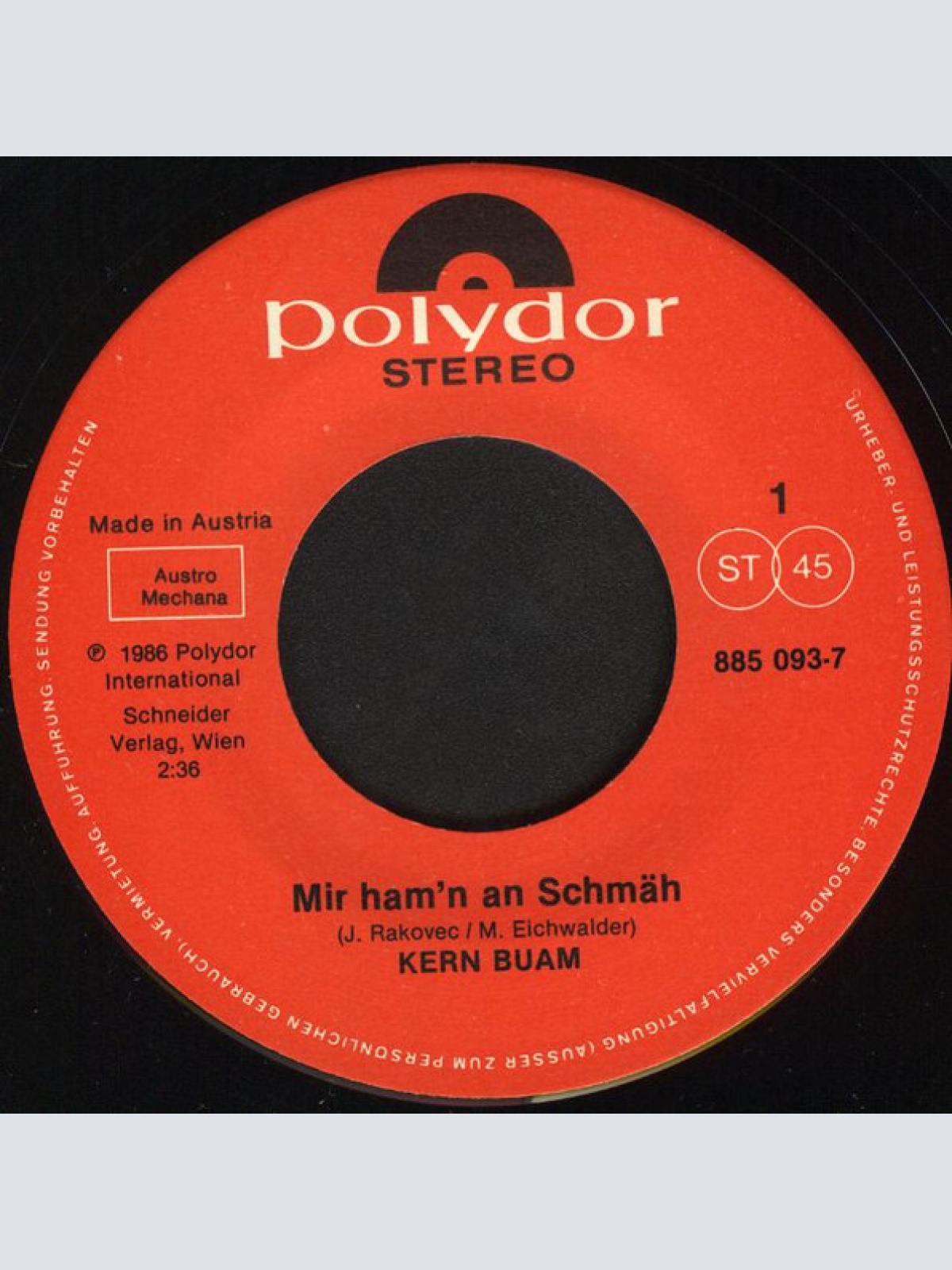 Vinyl / Die Kern Buam - Mir Hab'n An Schmäh